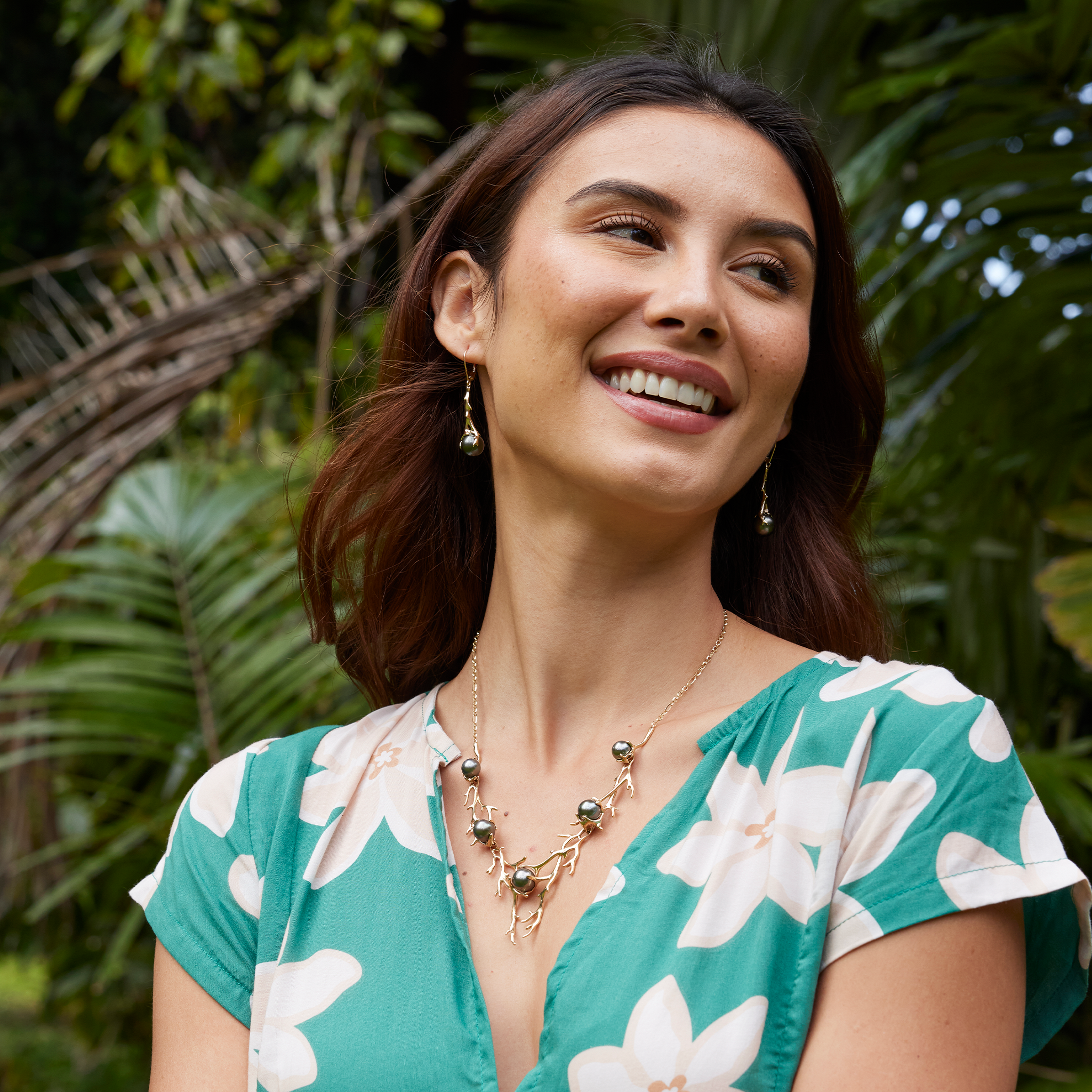 16-18 "調整可能な遺産タヒチアンパールネックレスの金