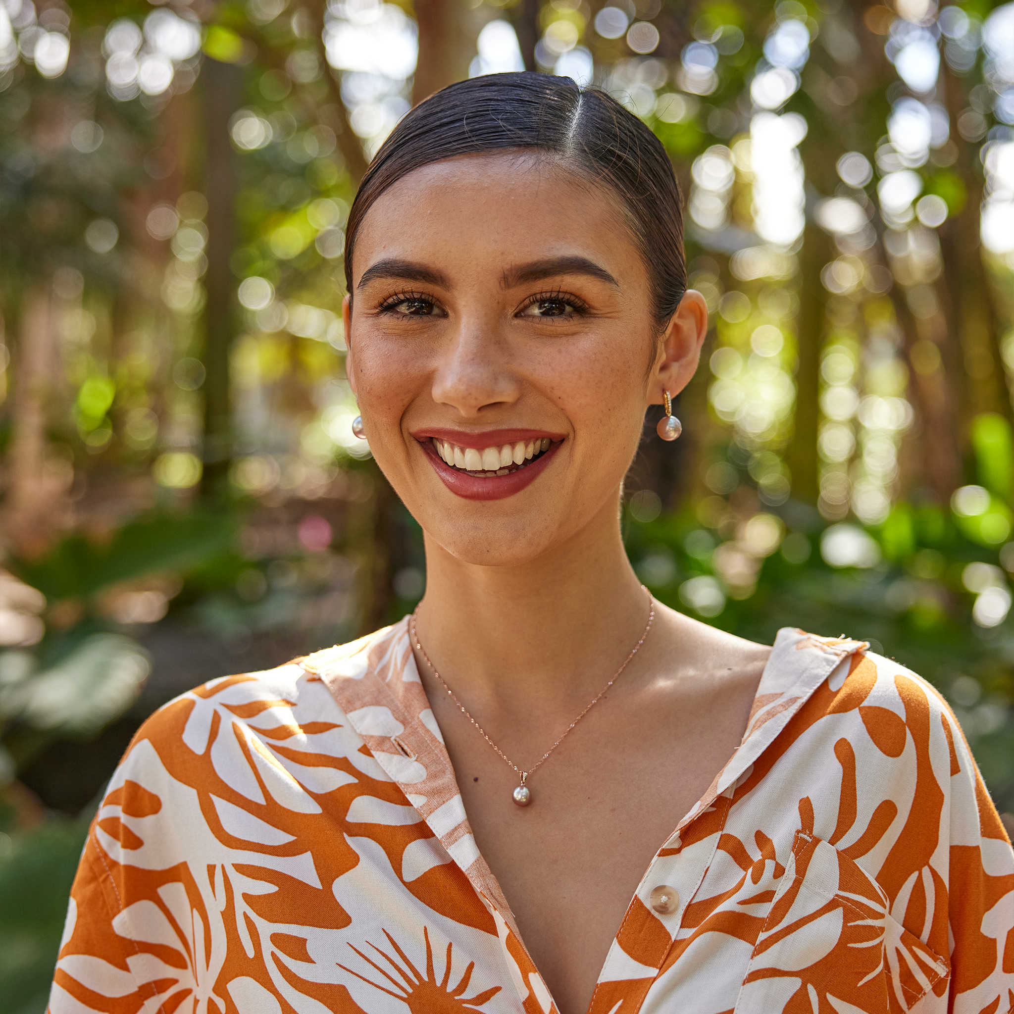 Freshwater Lilac Pearl Pendant in Rose Gold - 9-10mm