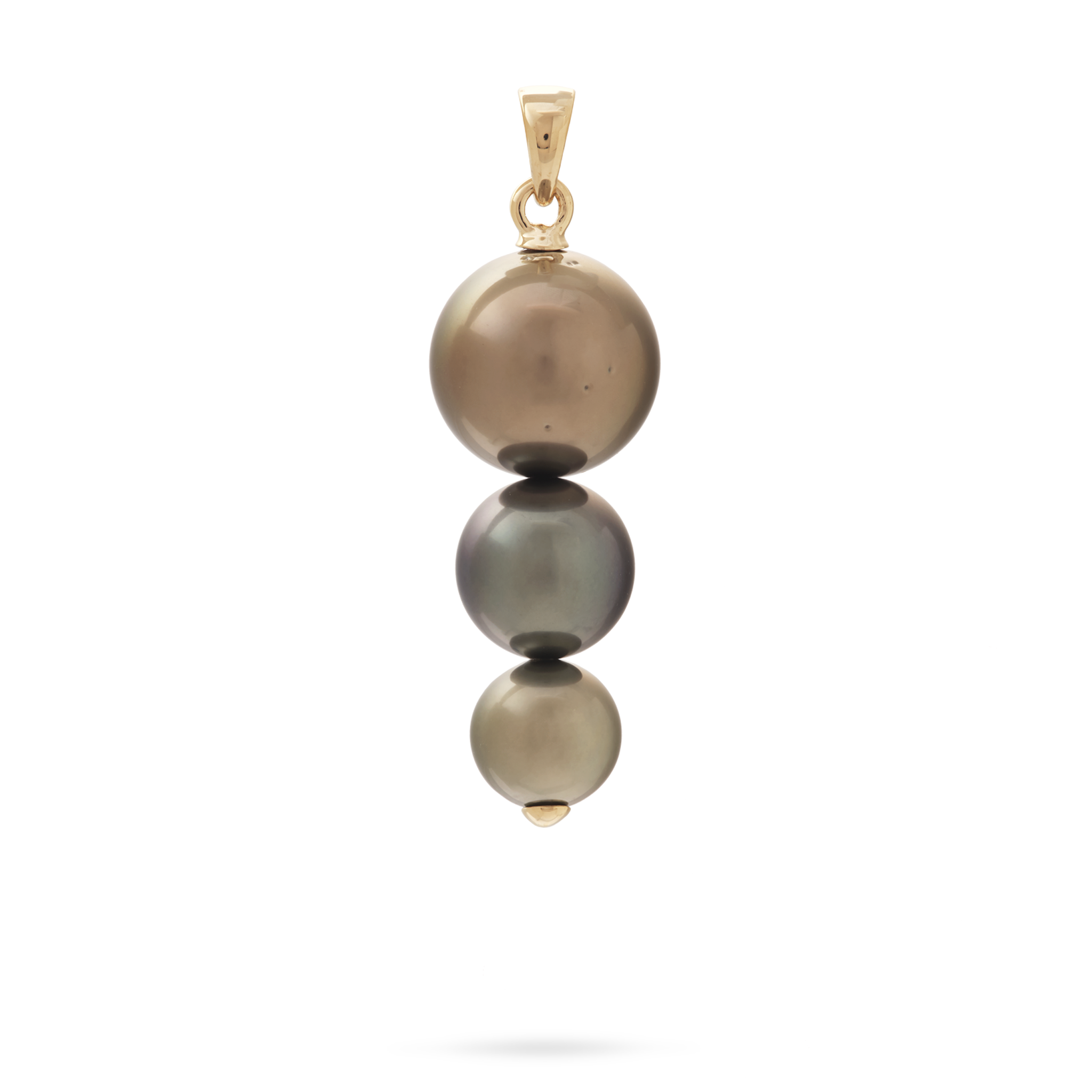 Tahitian Black Pearl Pendant in Gold - 8-13mm