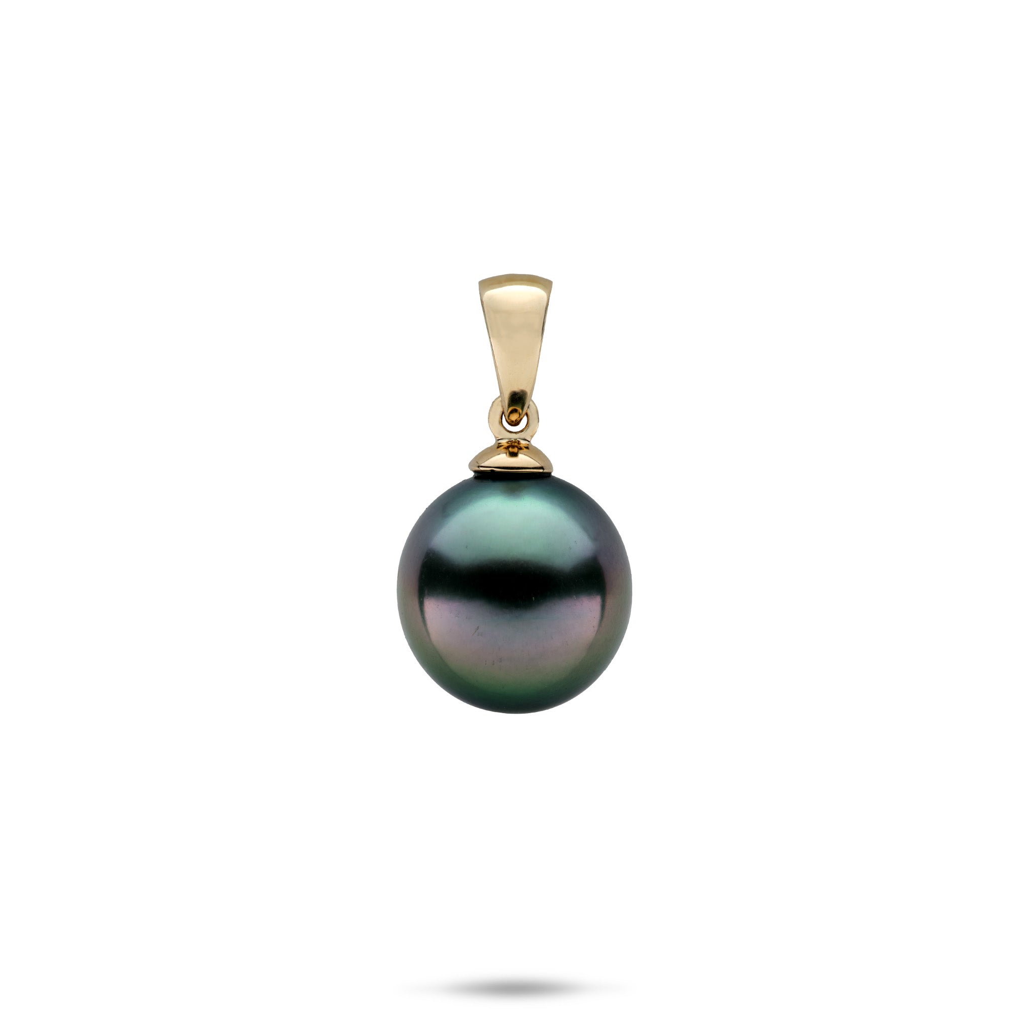 Variation 2: 11-12mm †ahitian Black Pearl Pendant in 14k Yellow Gold