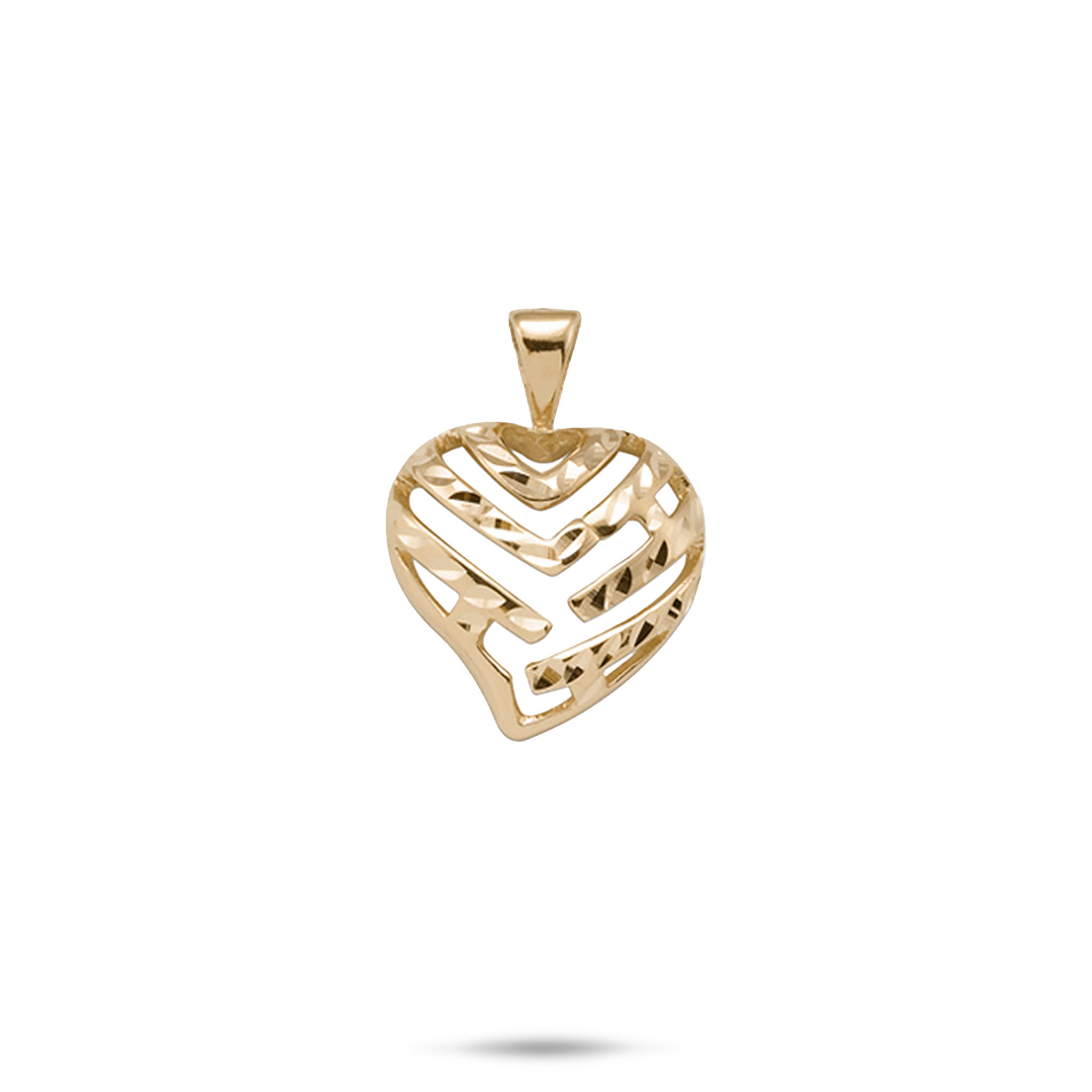 Aloha Heart Pendant in Gold - 15mm