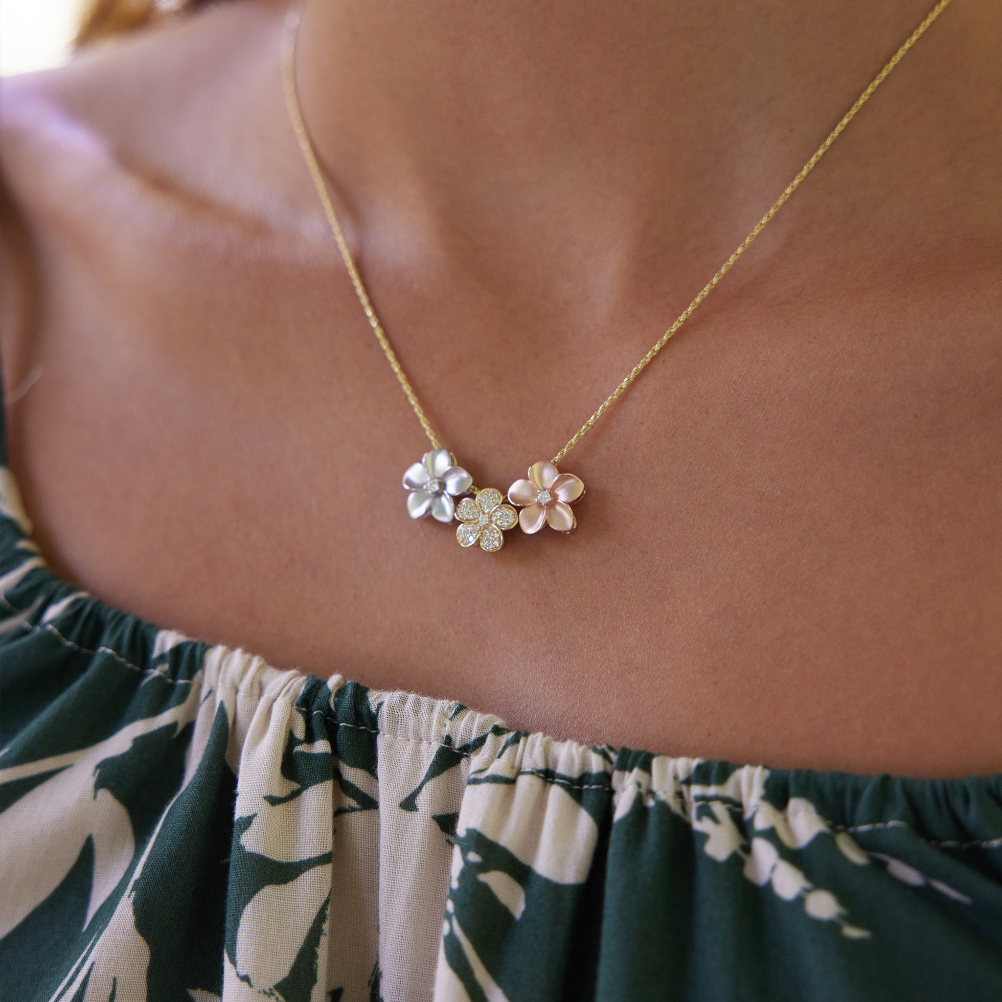 Plumeria Pendantがダイヤモンド -  11mm