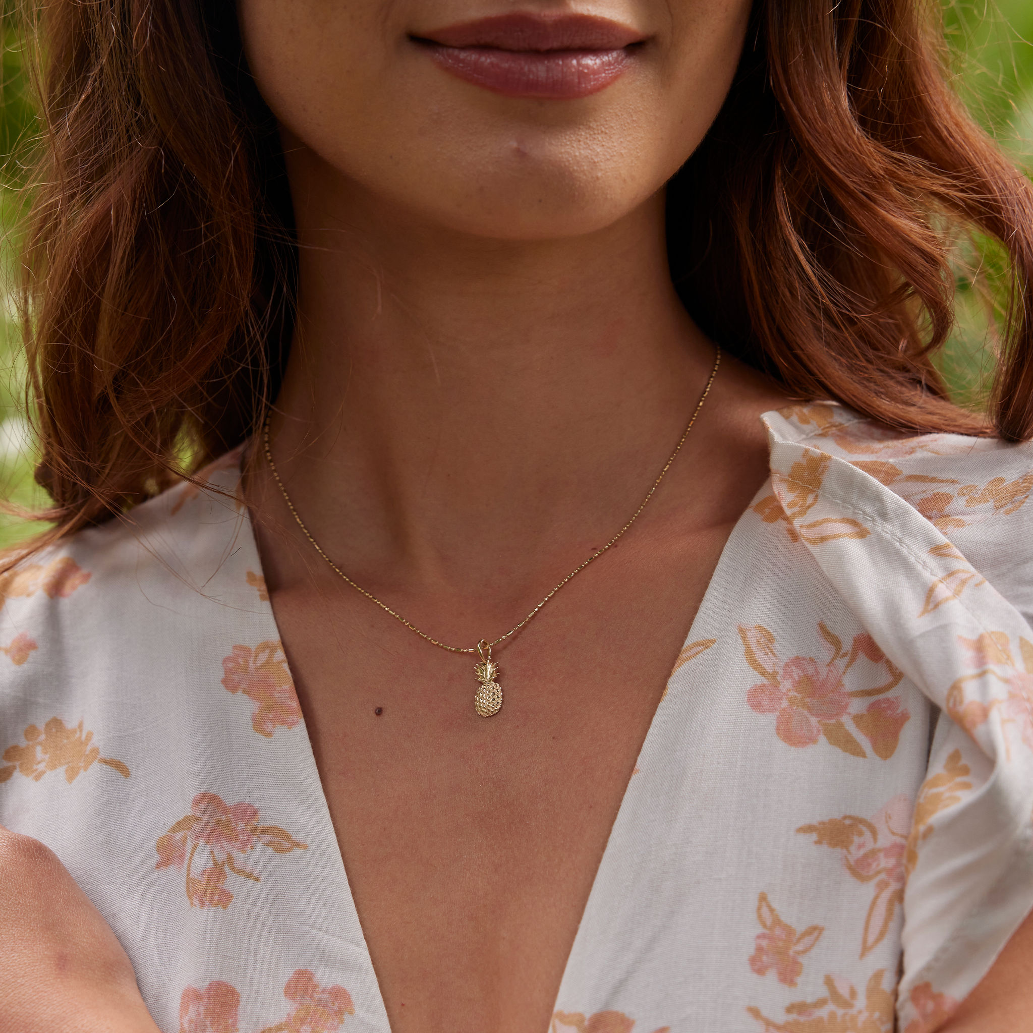 Pineapple Pendant in Gold - 15mm