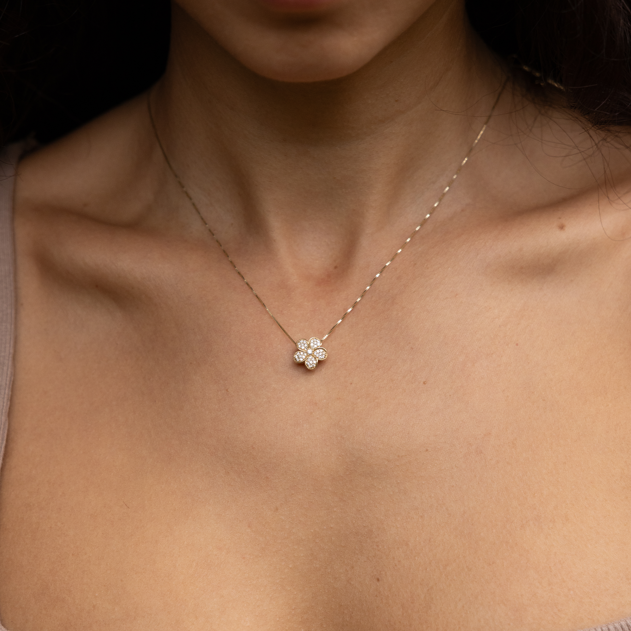 Plumeria Pendantがダイヤモンド -  11mm