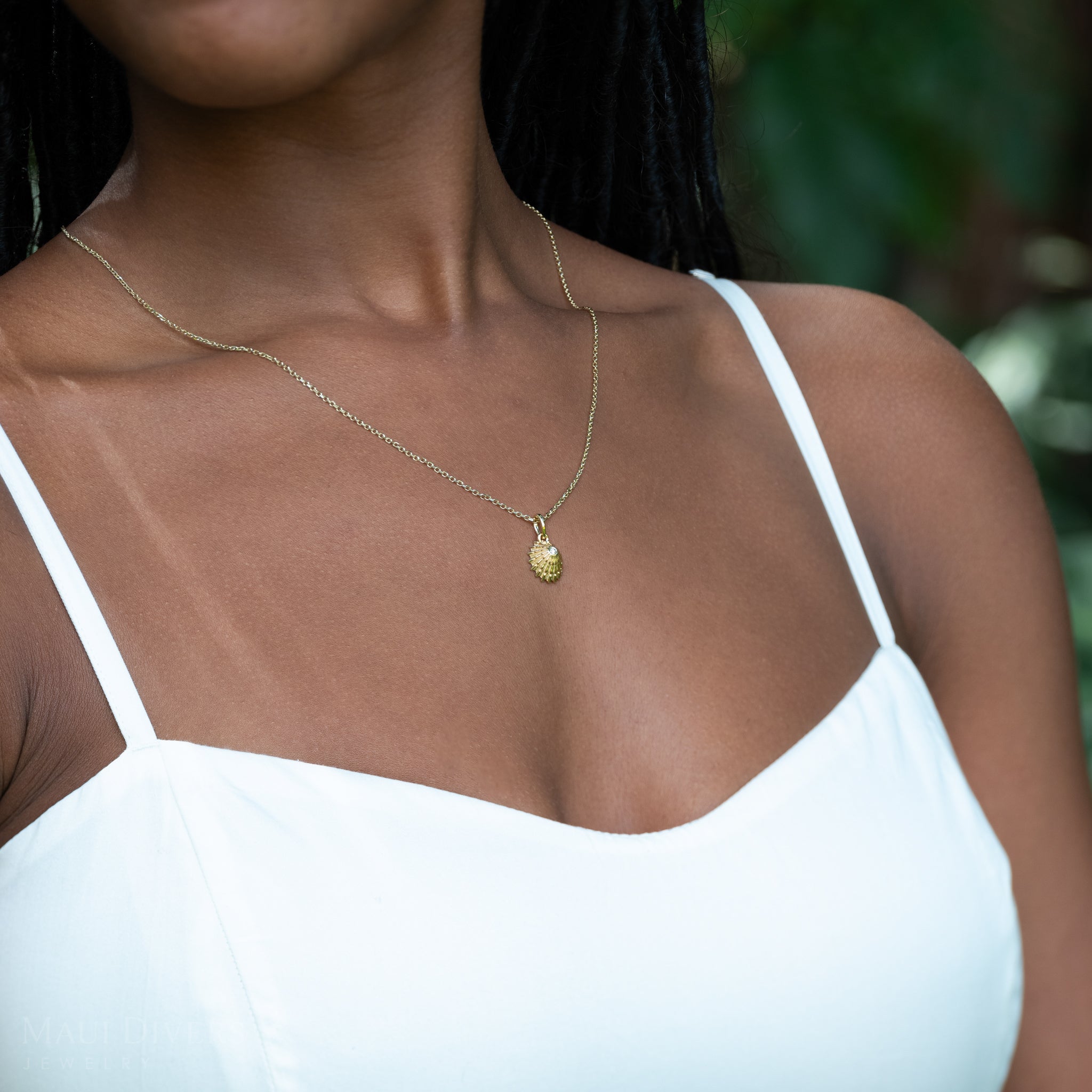 `Opihi ペンダント ゴールド ダイヤモンド付き - 12mm