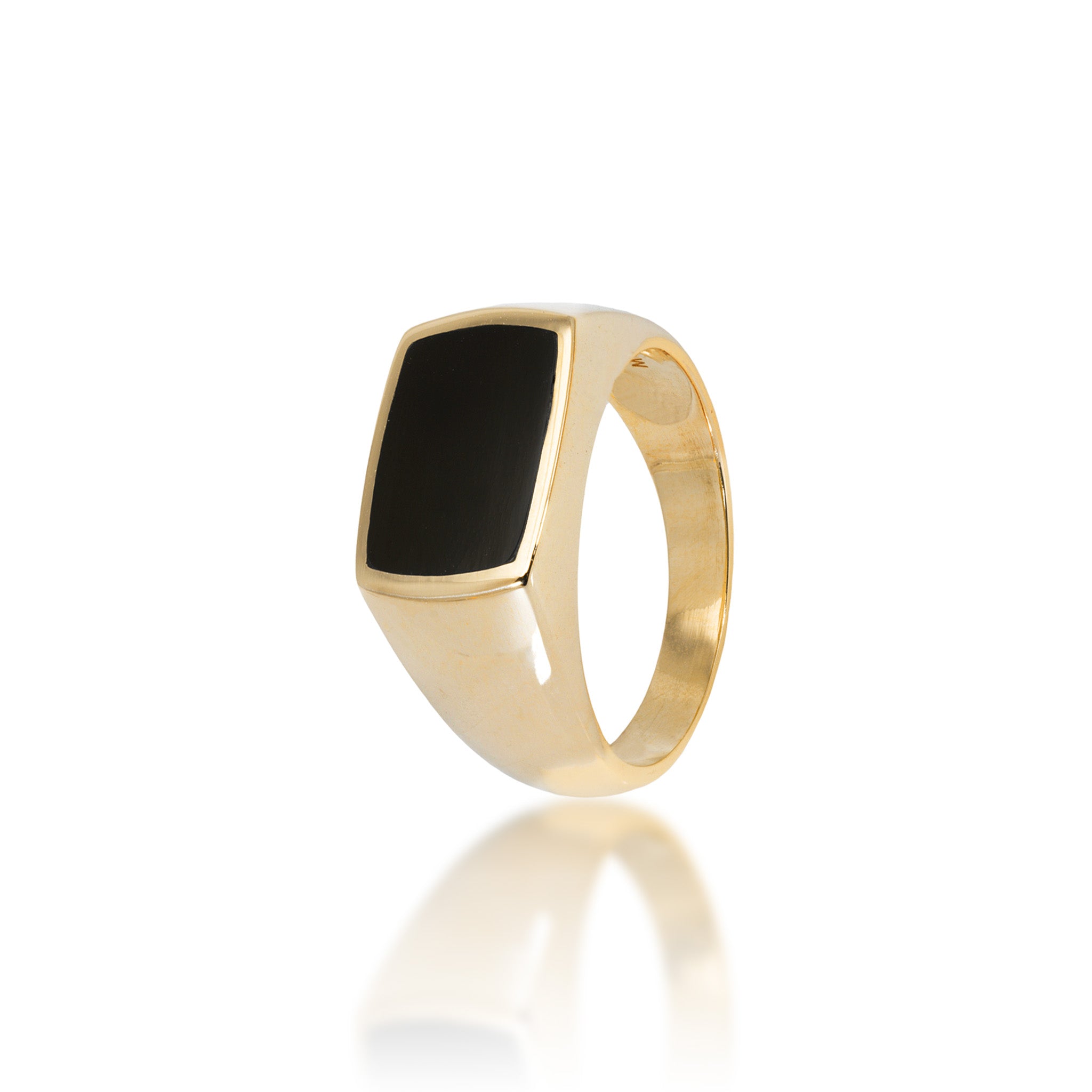 Black Coral Ring in Gold - 12.5mm
