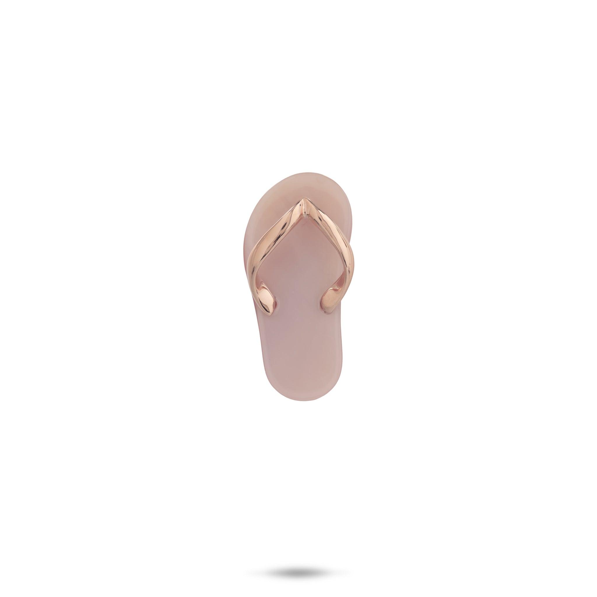 Mother of Pearl Slipper Pendant in Rose Gold - 20mm