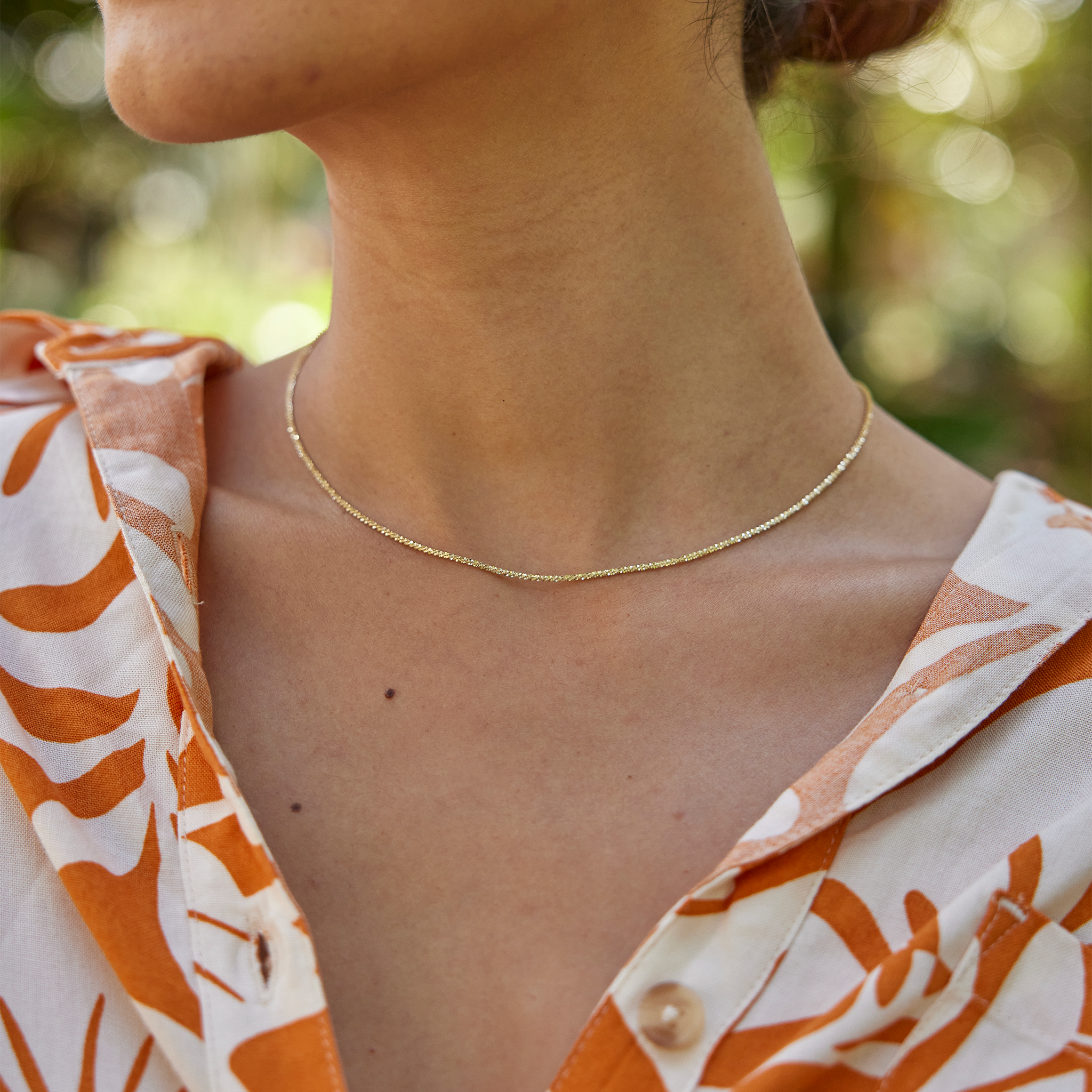 1.0mm Margarita Chain in Gold