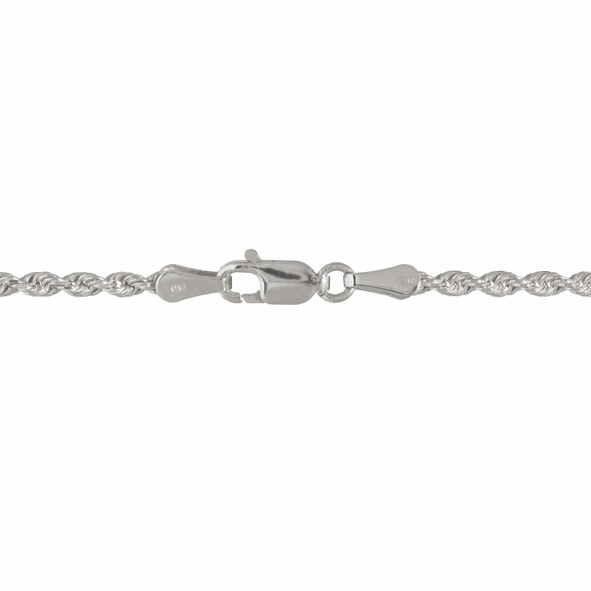 2.5mm Seilkette in Weißgold