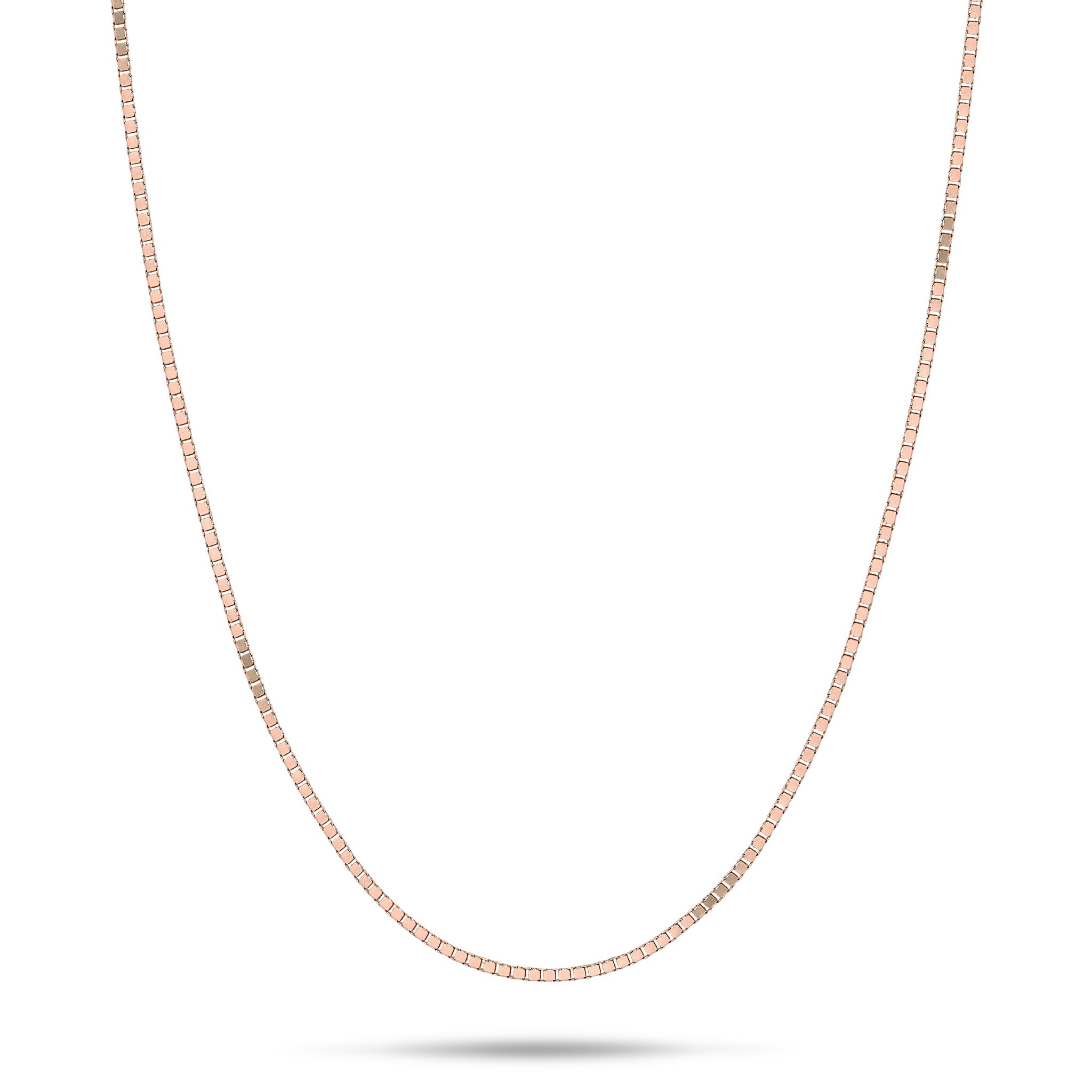 0.8mm Venetian Box Chain in Rose Gold