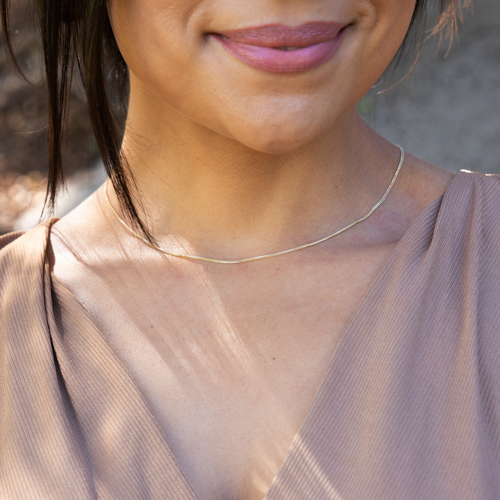 1.2mm Singapore Foxtail Chain in Gold