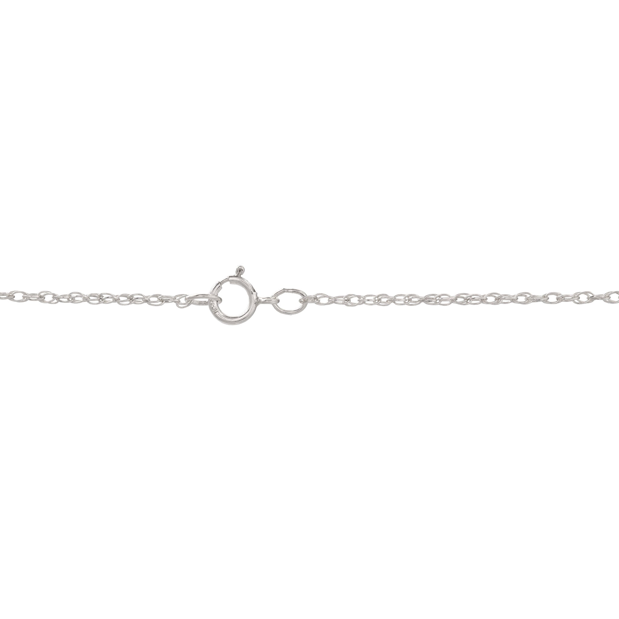 18" Plumeria Peridot Necklace in Sterling Silver - 30mm