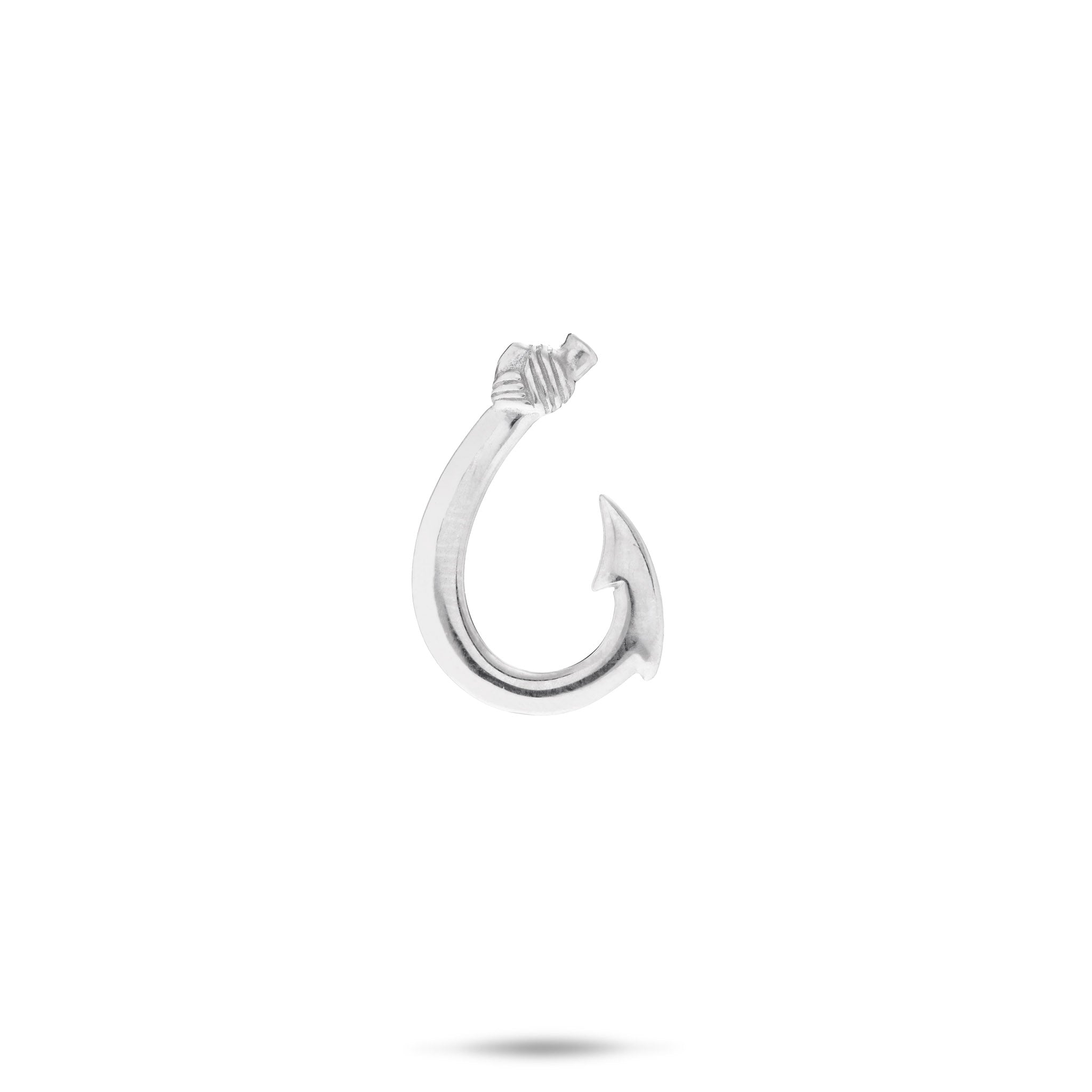 Fish Hook Pendant in Sterling Silver - 18mm