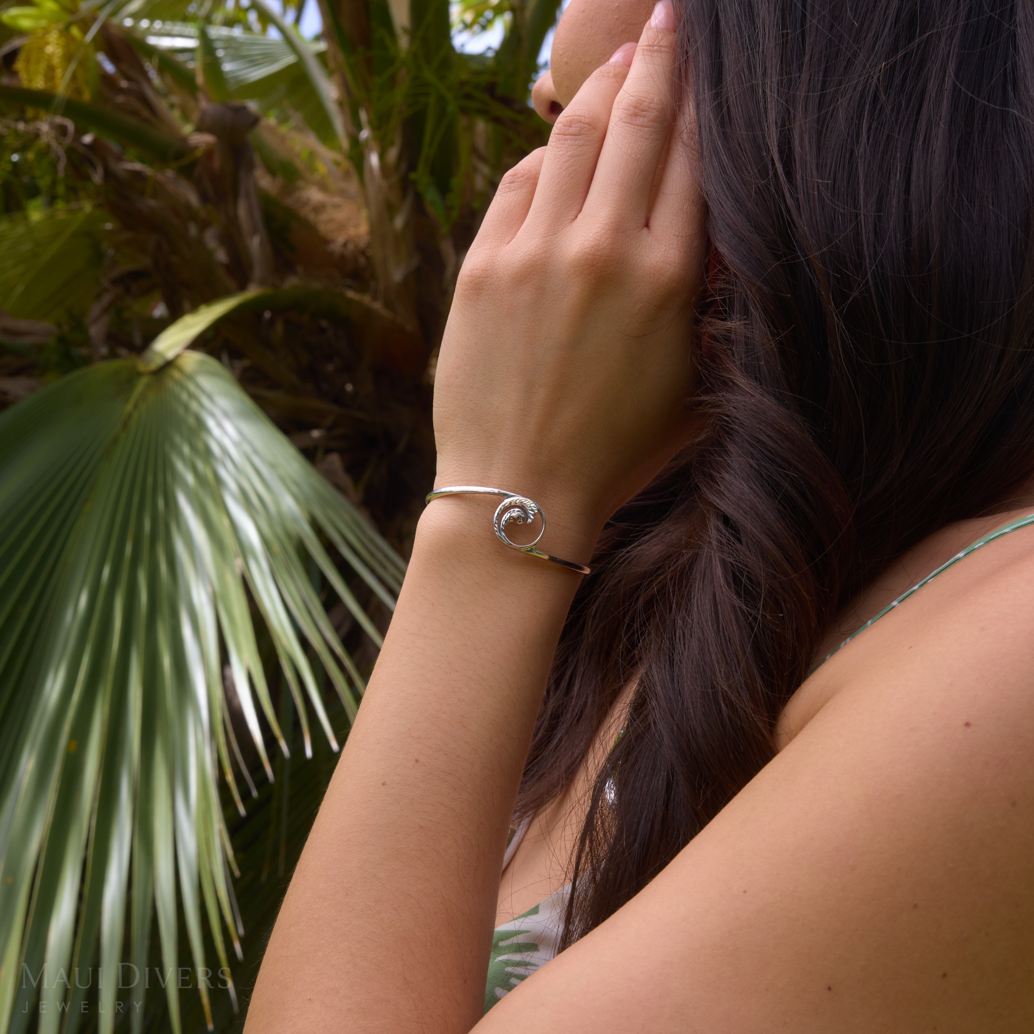 Nalu Cuff Bracelet in Sterling Silver