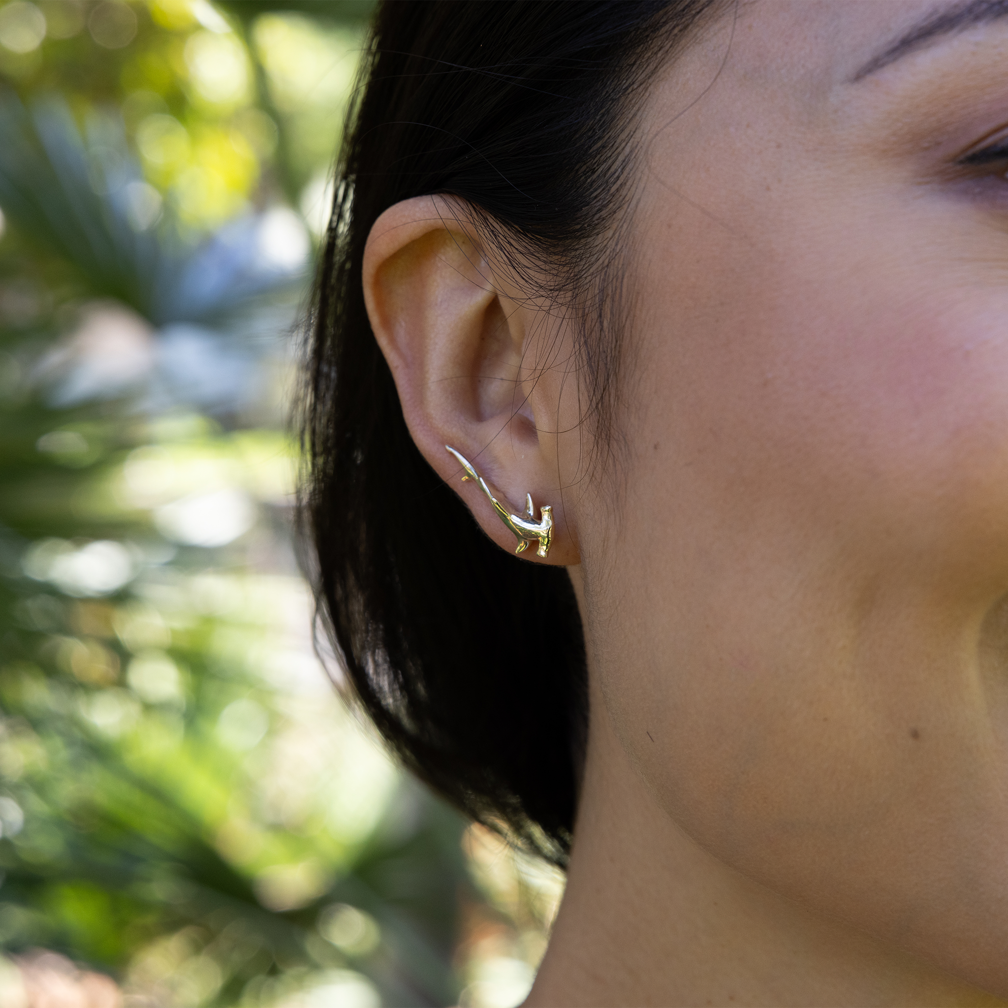 ハンマーヘッドシャーククライマーピアス(スターリングシルバー)