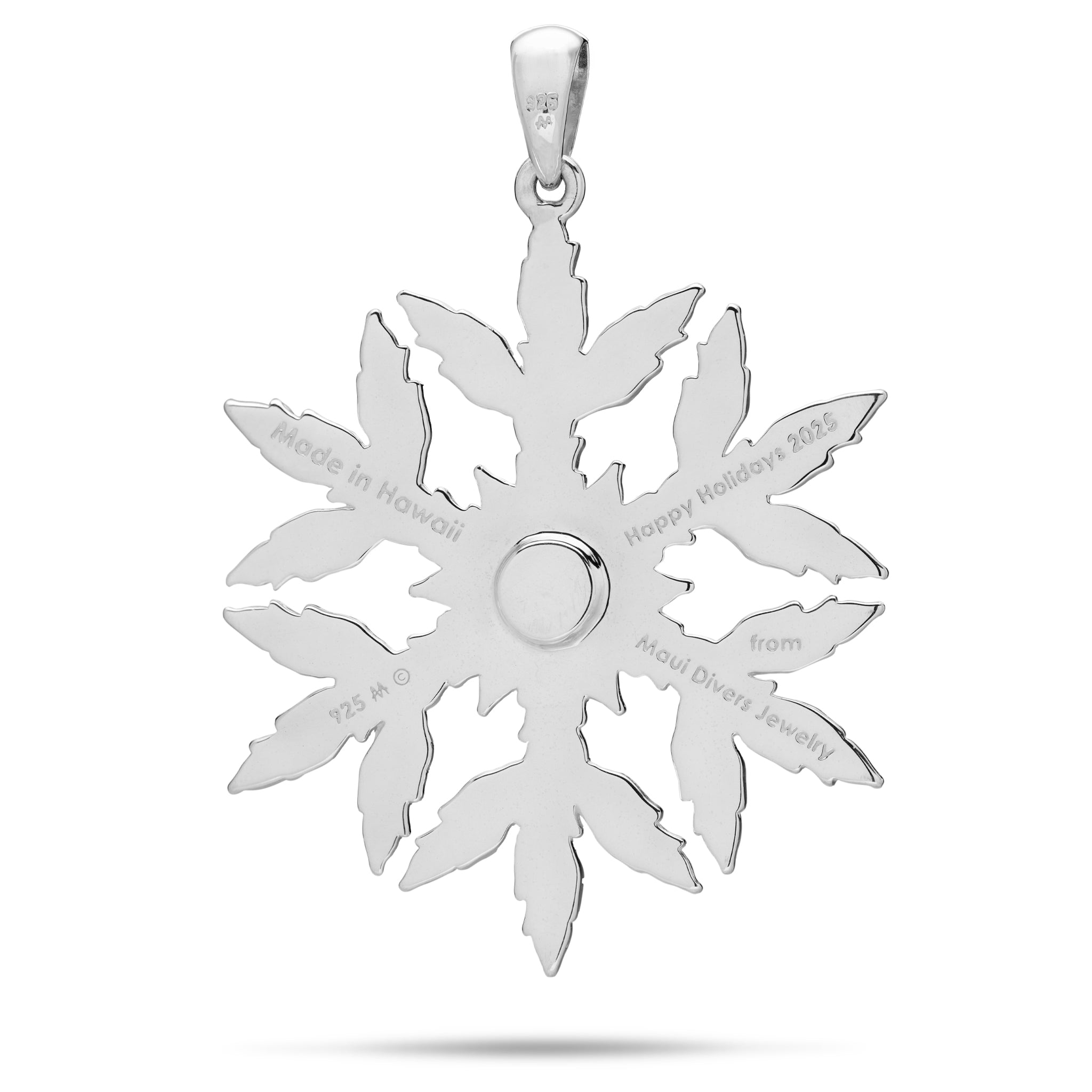 2025 Limited Edition Maile Hawaiian Snowflake Ornament in Sterling Silver - 42mm