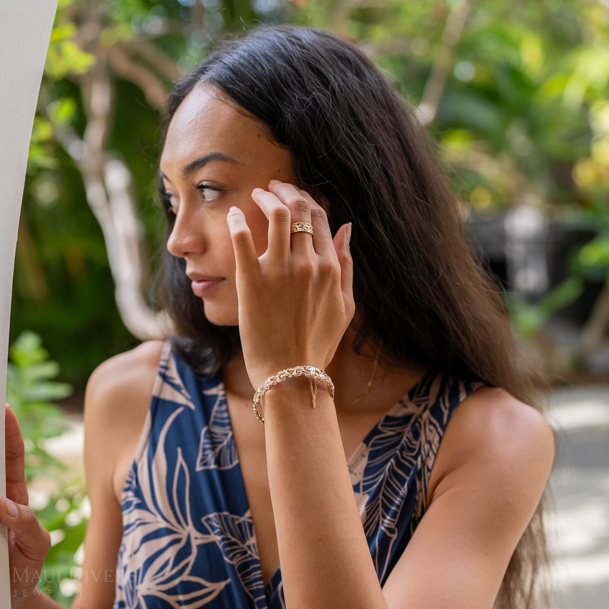 リビング エアルーム ヒンジ ブレスレット ゴールド - 10mm