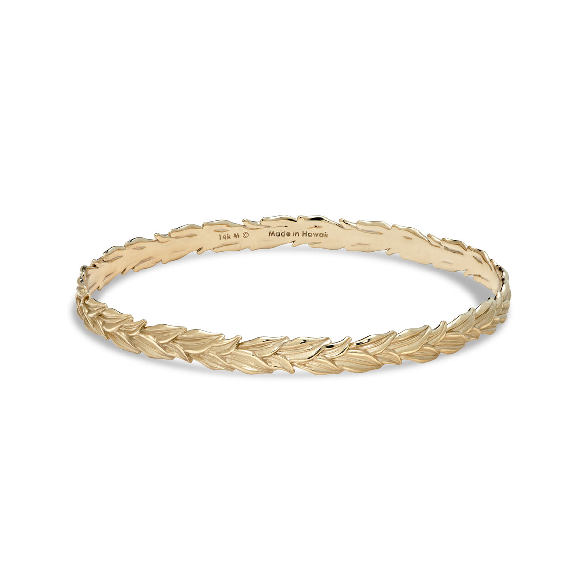 6mm Maile Bracelet in Gold on a white background