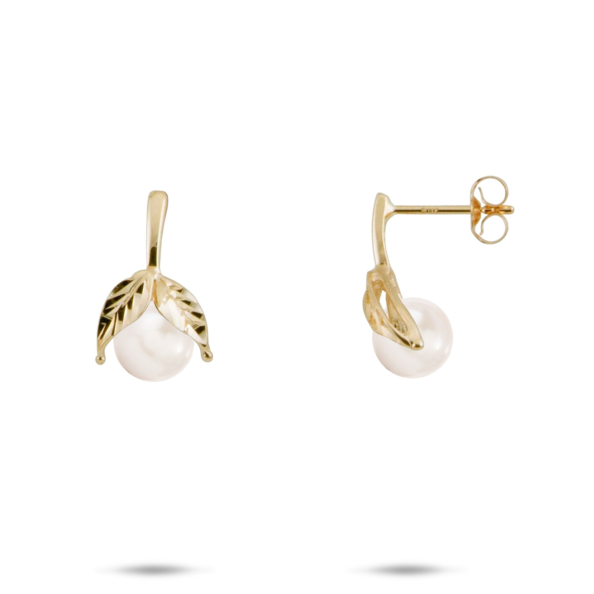 Pick A Pearl Maile Earrings in Gold