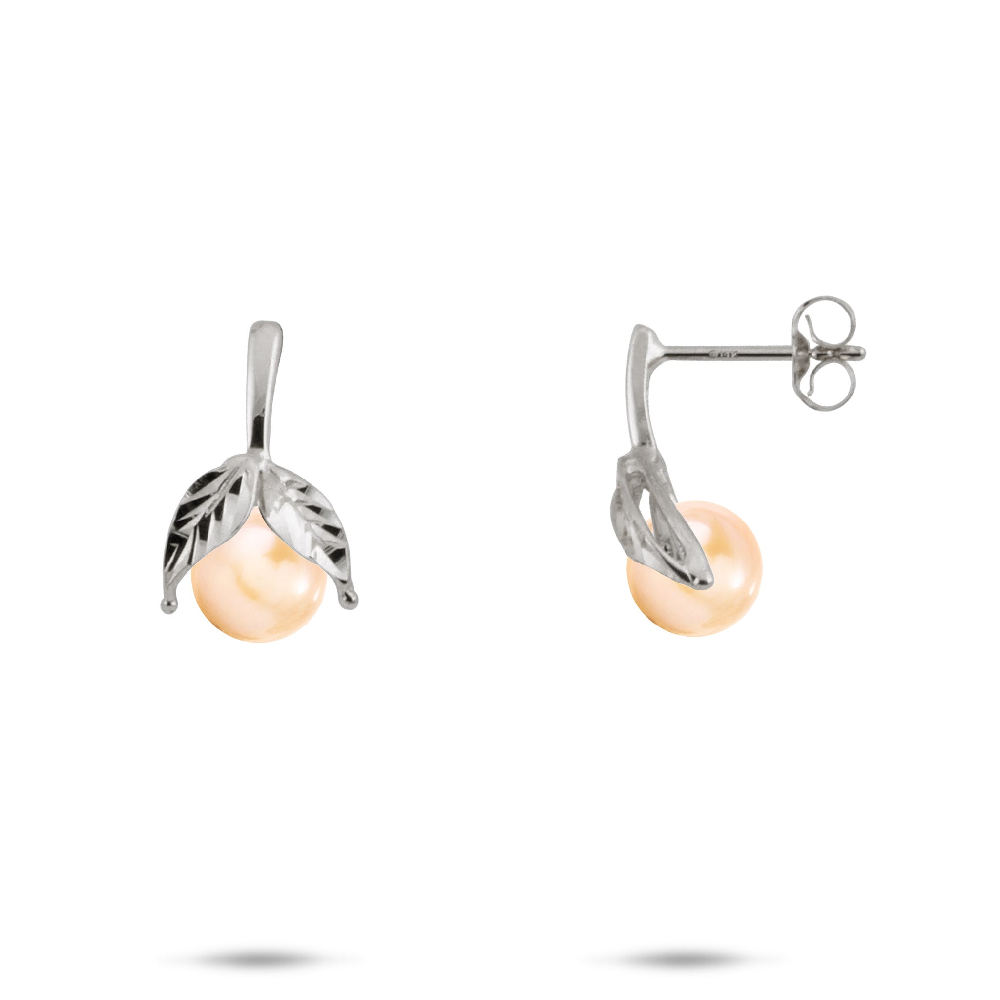 Pick A Pearl Maile Earrings in White Gold