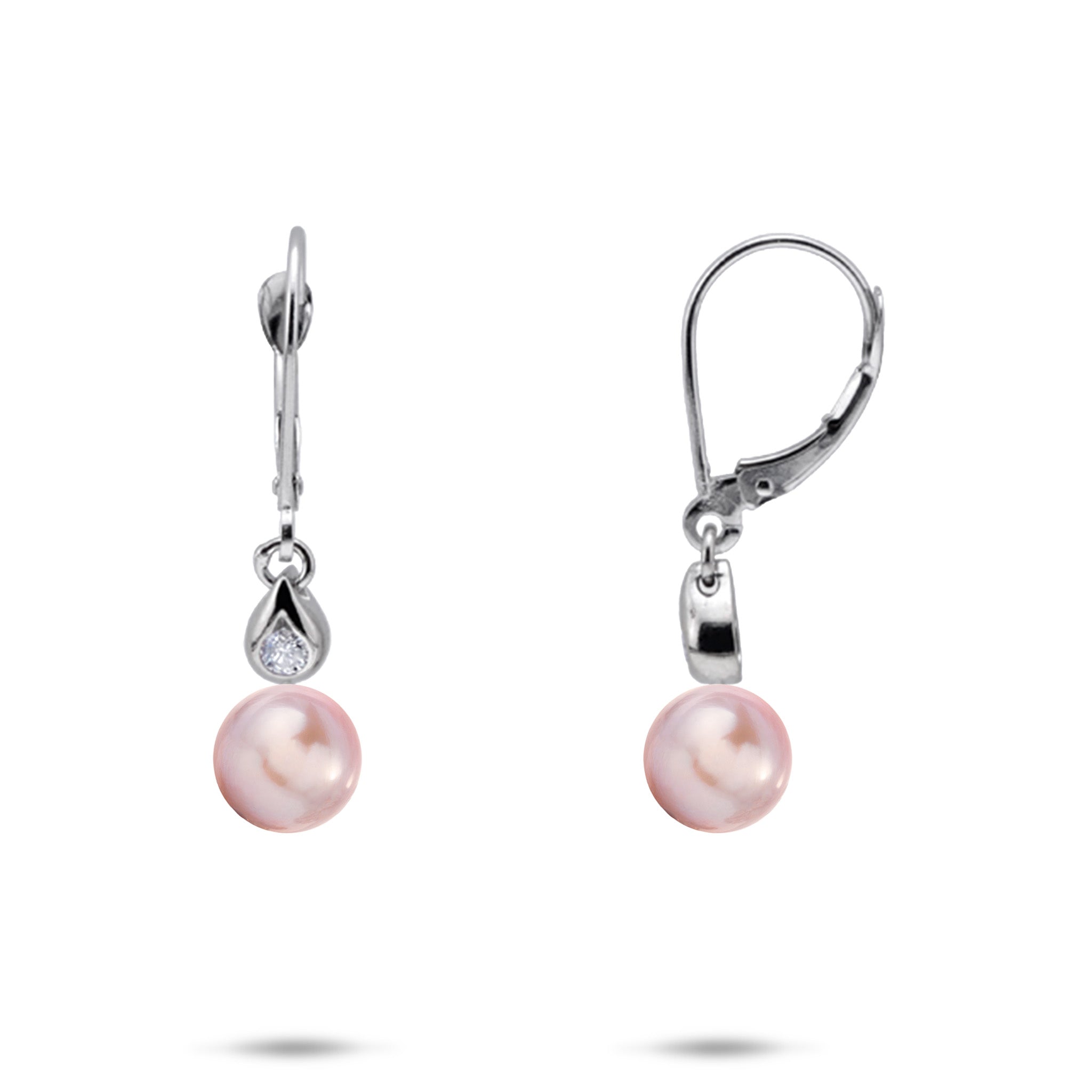 Pick A Pearl Earrings in White Gold with Diamonds