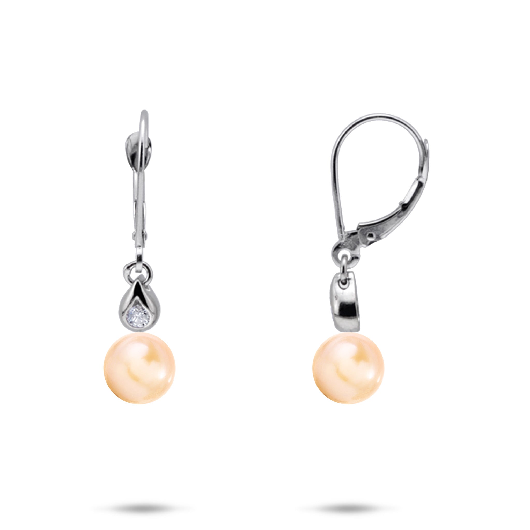 Pick A Pearl Earrings in White Gold with Diamonds