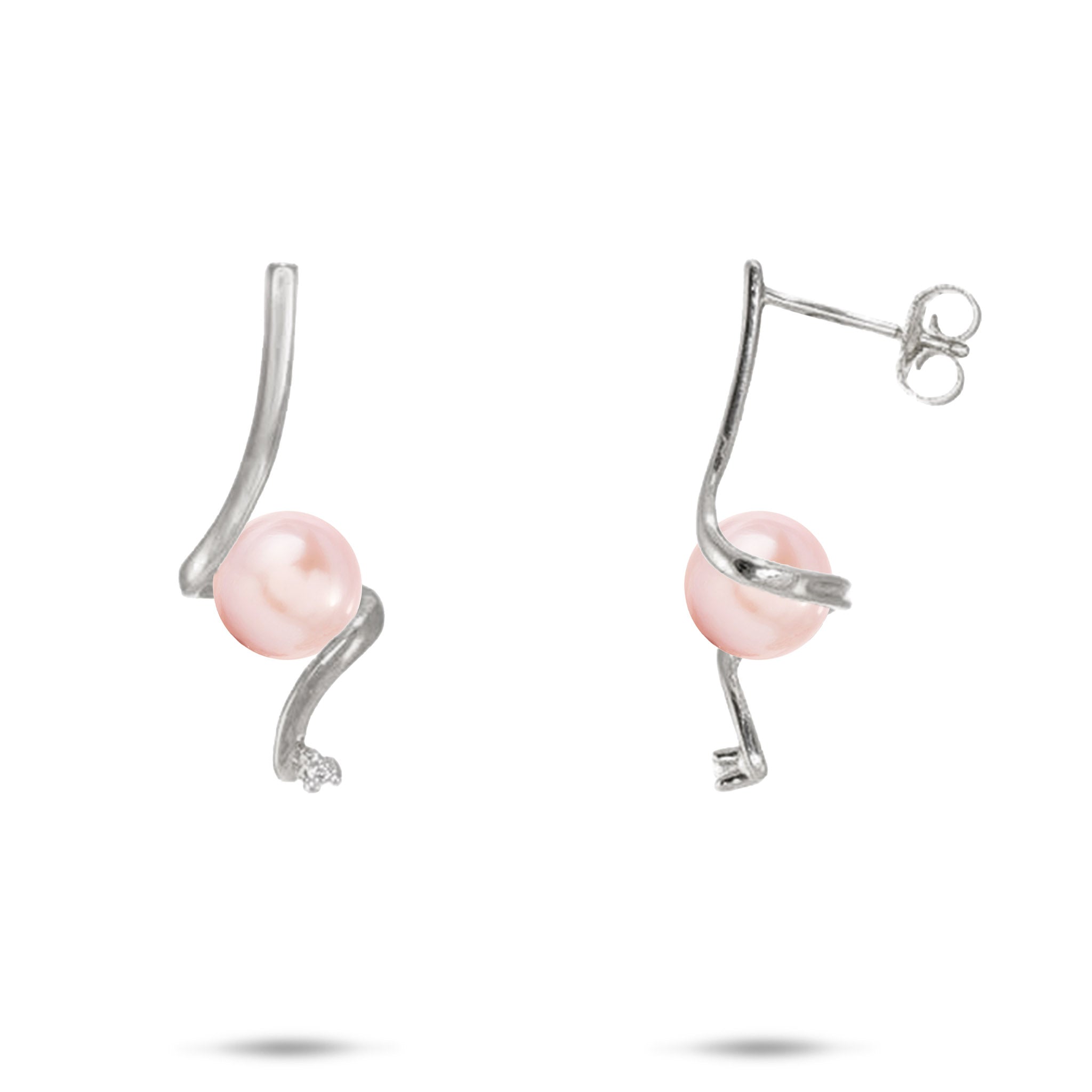 Pick A Pearl Waterfall Earrings in White Gold - 25mm