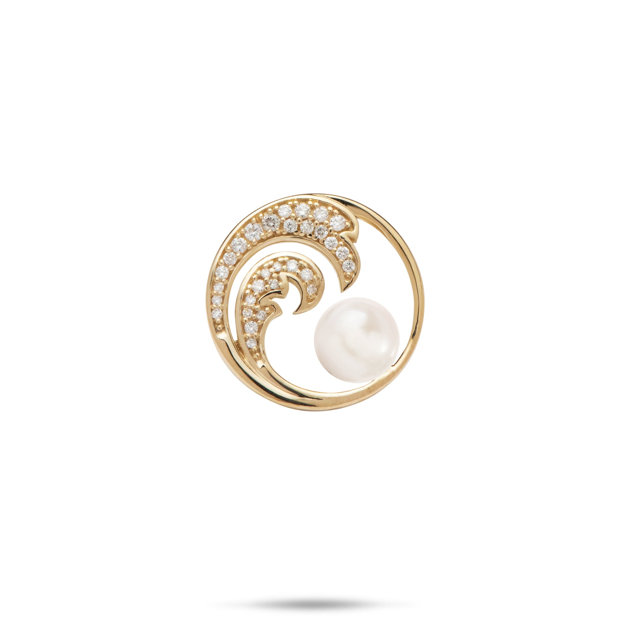 Pick A Pearl Nalu Pendant in Gold with Diamonds - 18mm