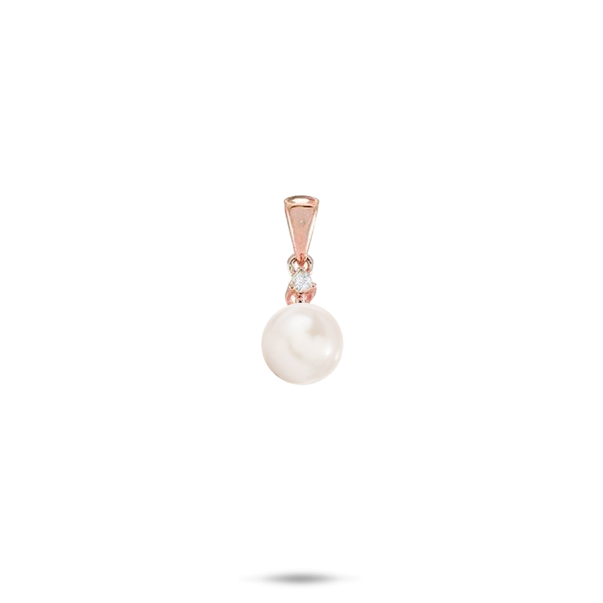 Pick A Pearl Pendant in Rose Gold with Diamond