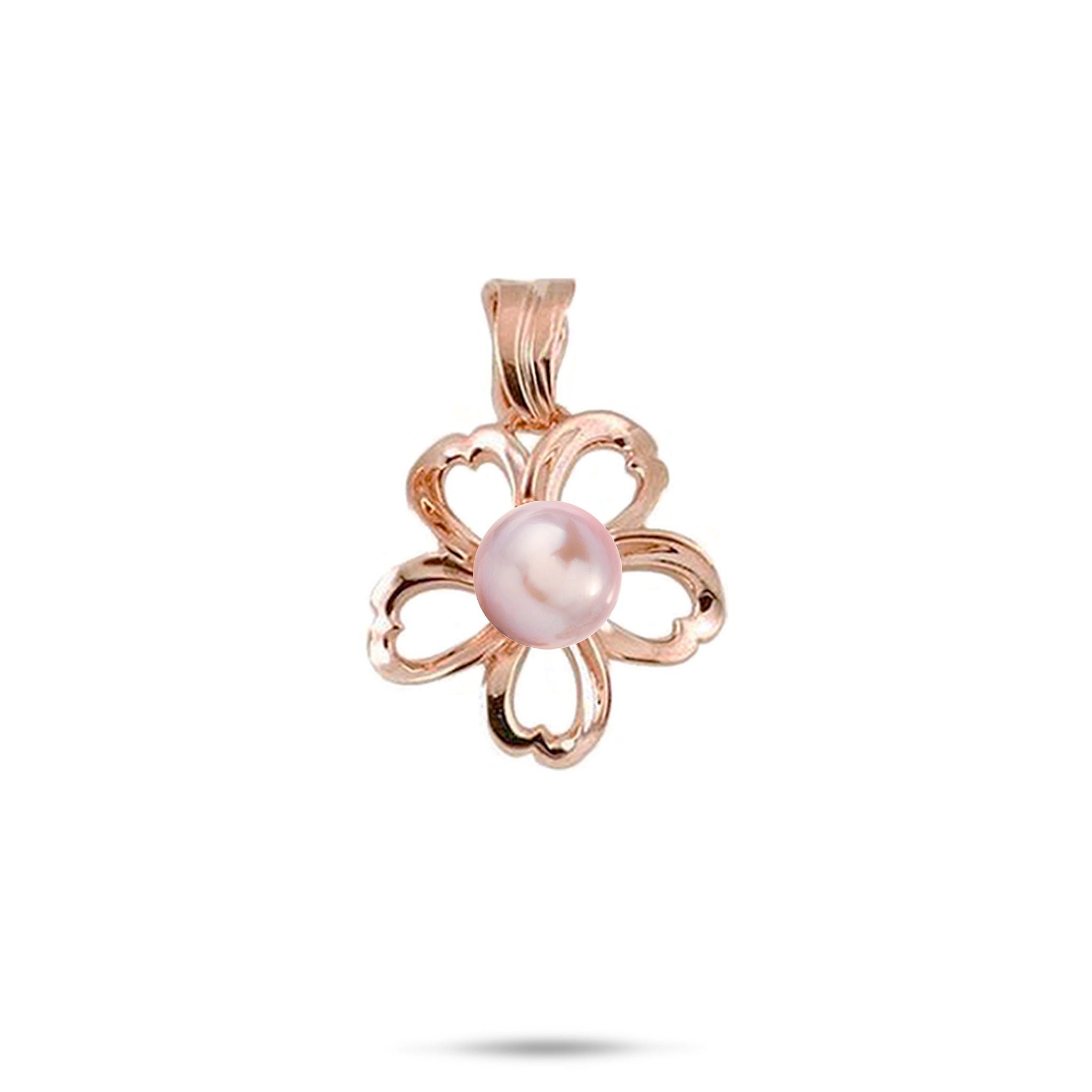 Pick A Pearl Plumeria Pendant in Rose Gold - 17mm