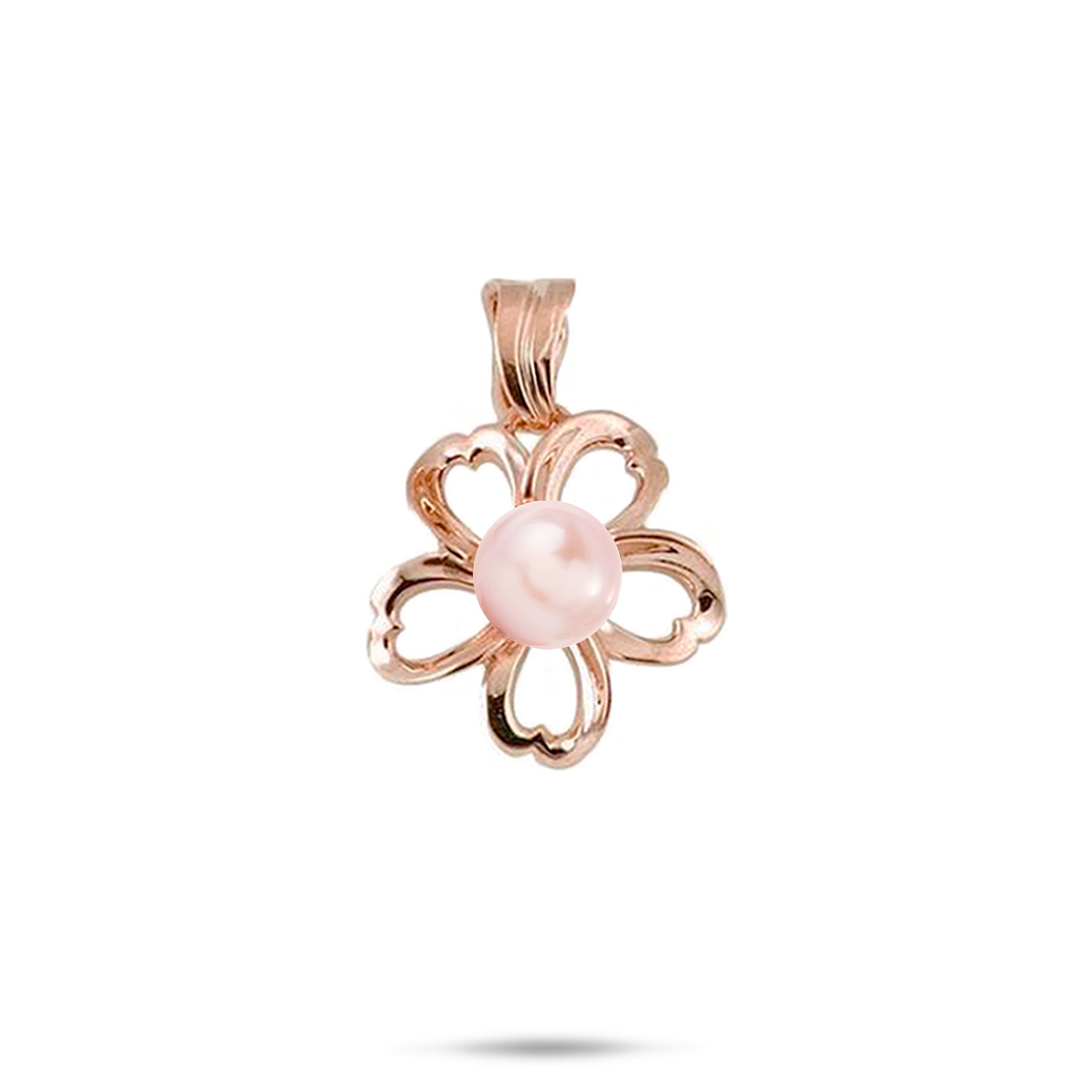 Pick A Pearl Plumeria Pendant in Rose Gold - 18mm