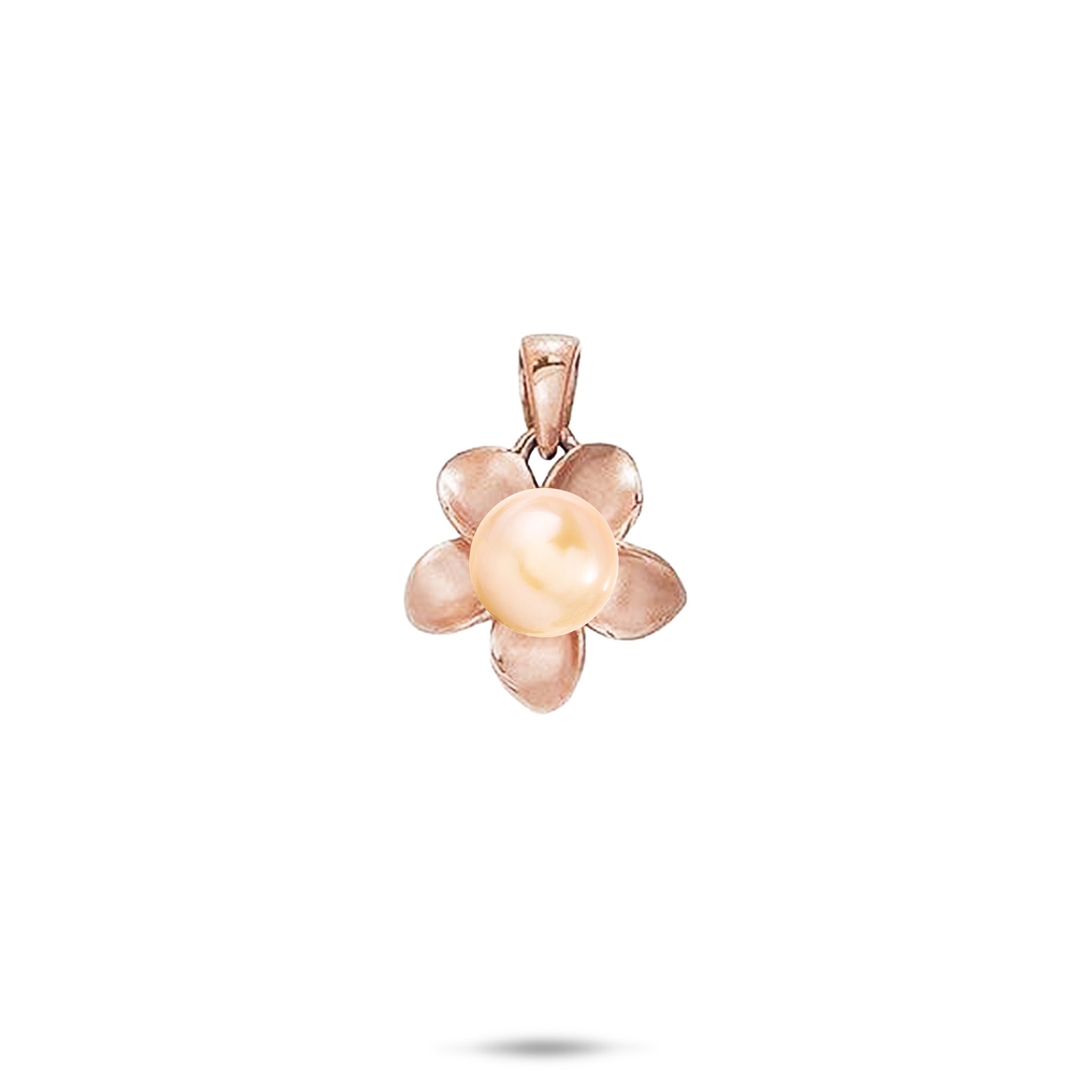 Pick A Pearl Plumeria Pendant in Rose Gold - 13mm