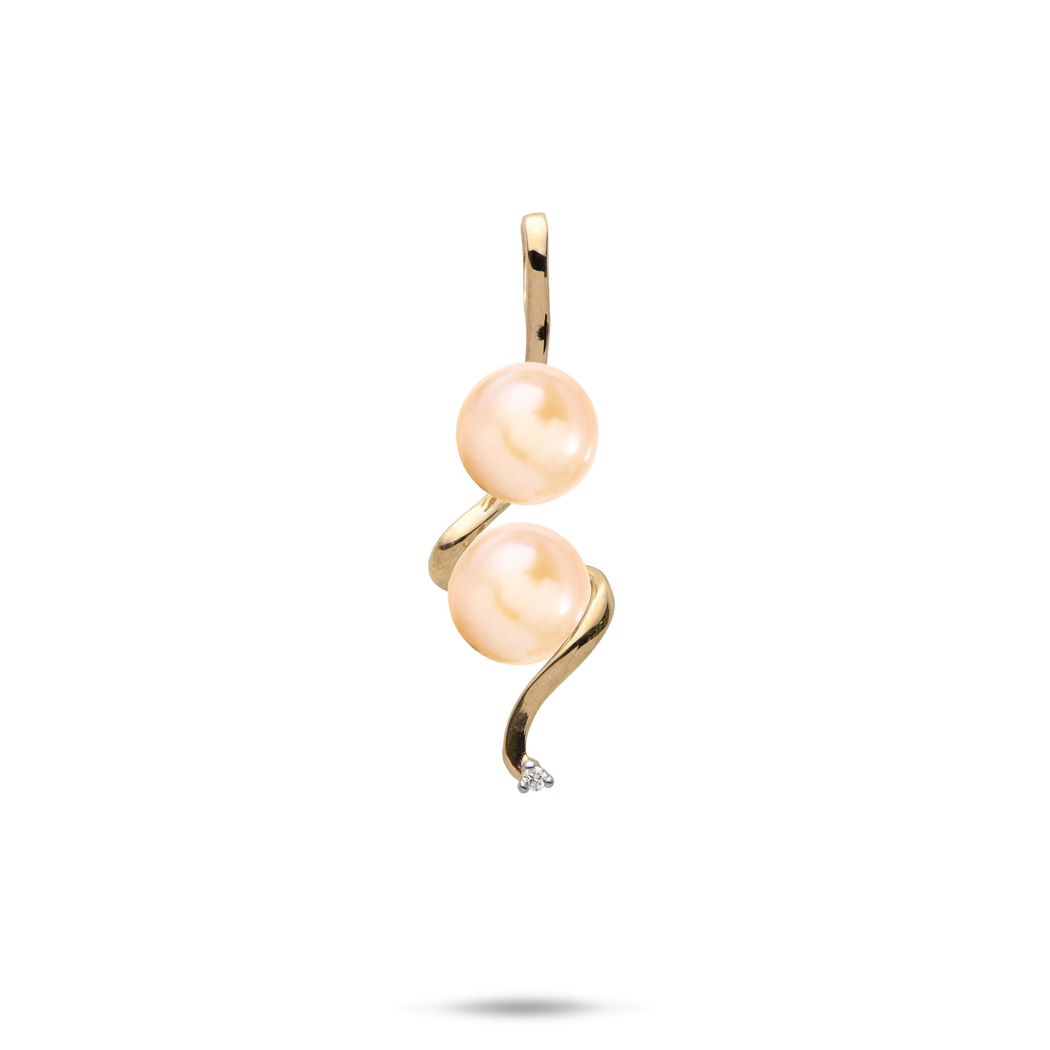 Pick A Pearl Waterfall Pendant in Gold with Diamond