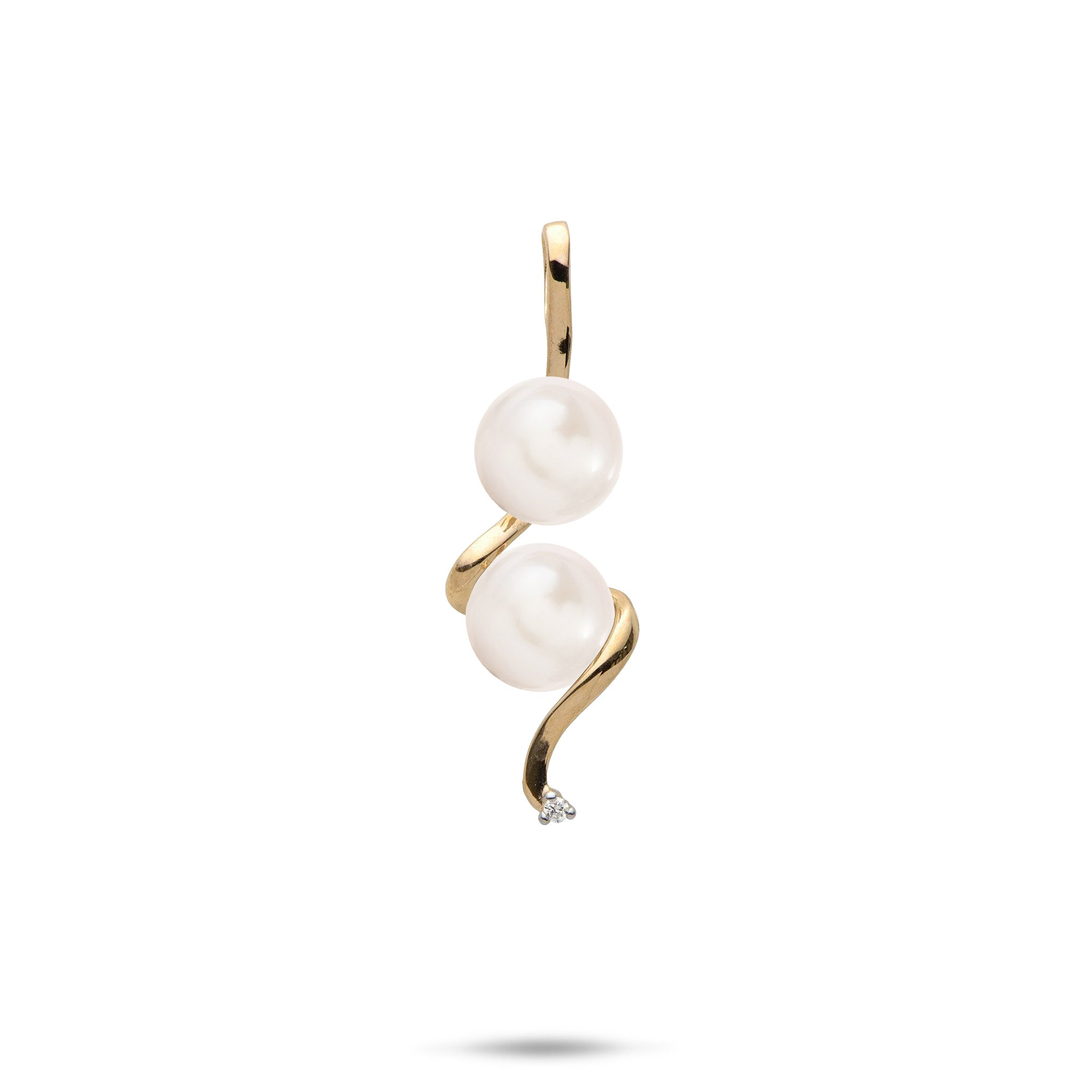 Pick A Pearl Waterfall Pendant in Gold with Diamond