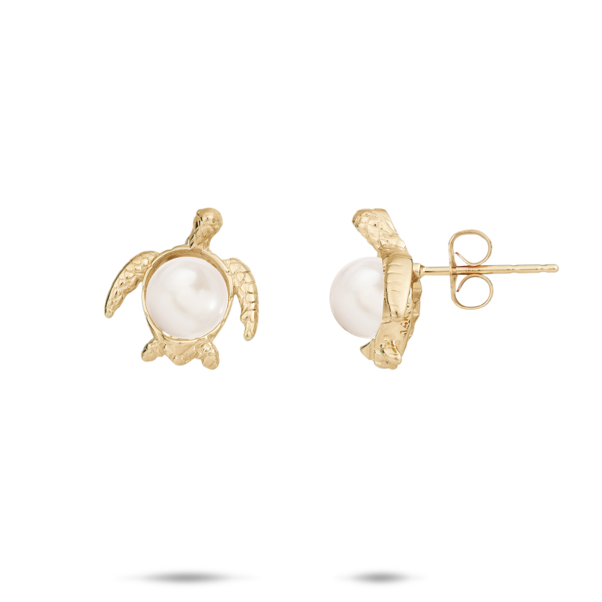 Pick A Pearl ホヌ ピアス ゴールド - 14mm