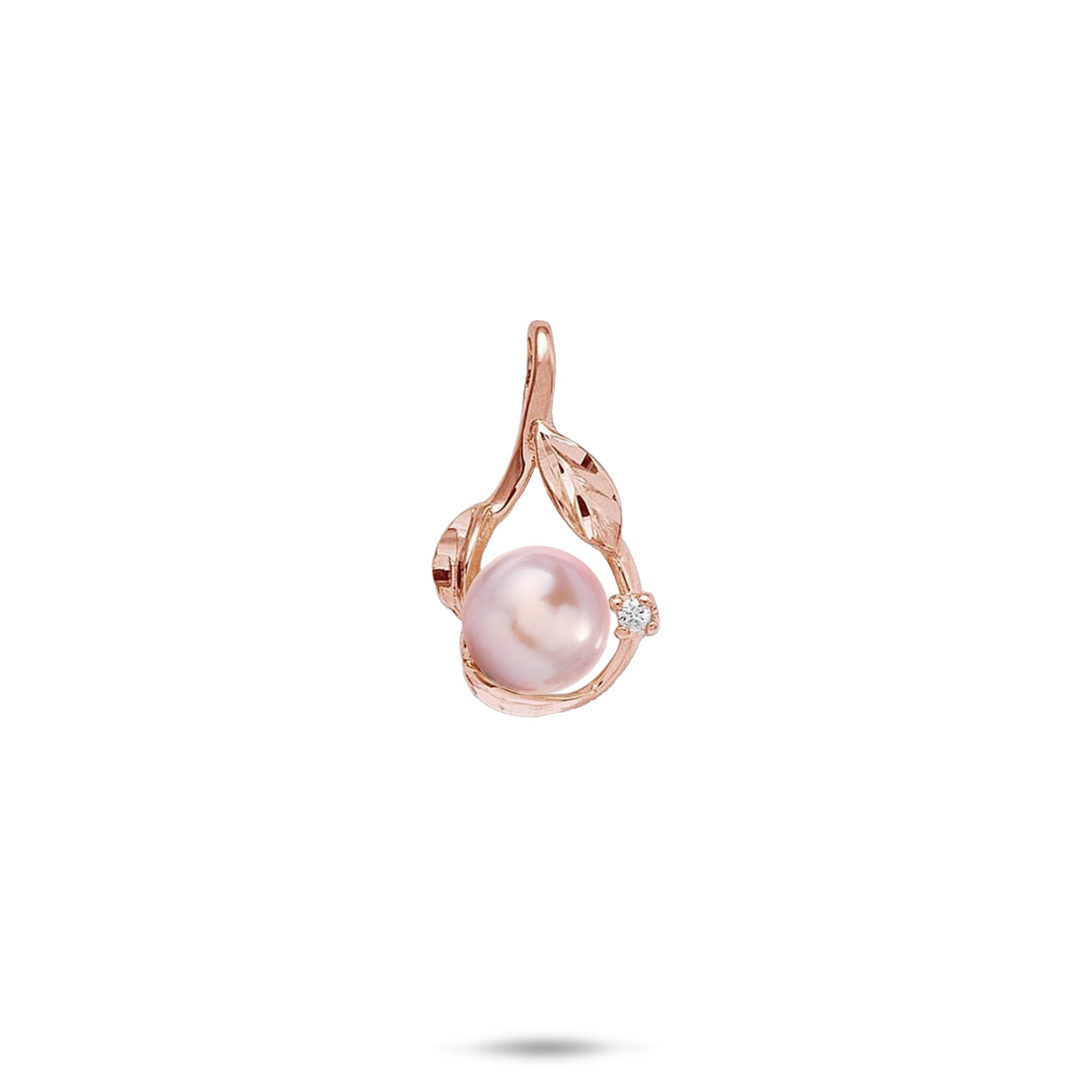 Pick A Pearl Maile Pendant in Rose Gold with Diamonds