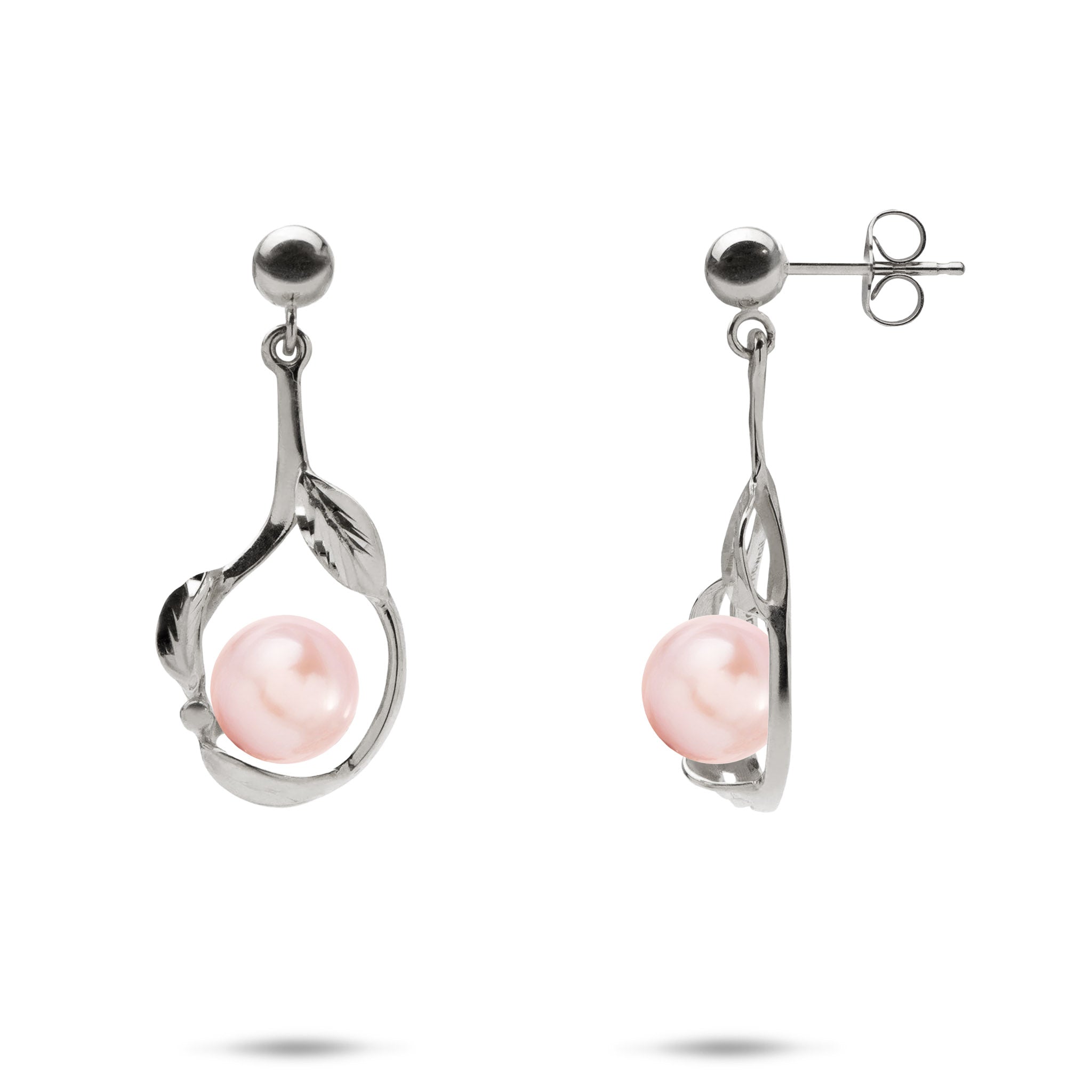Pick A Pearl Maile Earrings in White Gold - 23mm