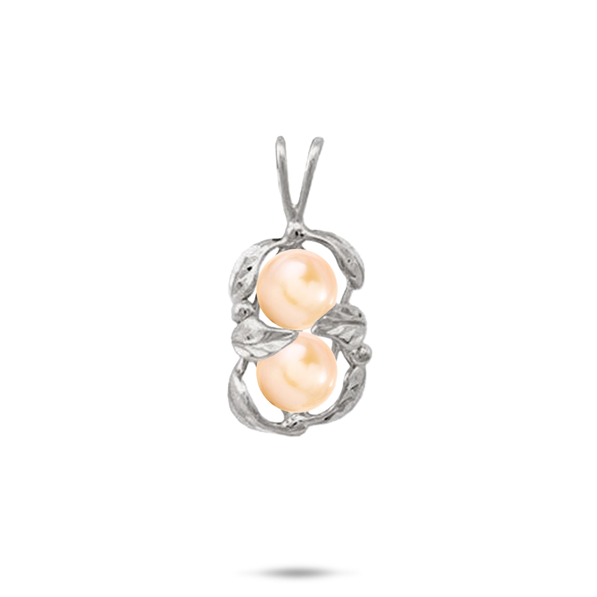 Pick A Pearl Maile Pendant in White Gold - 18mm