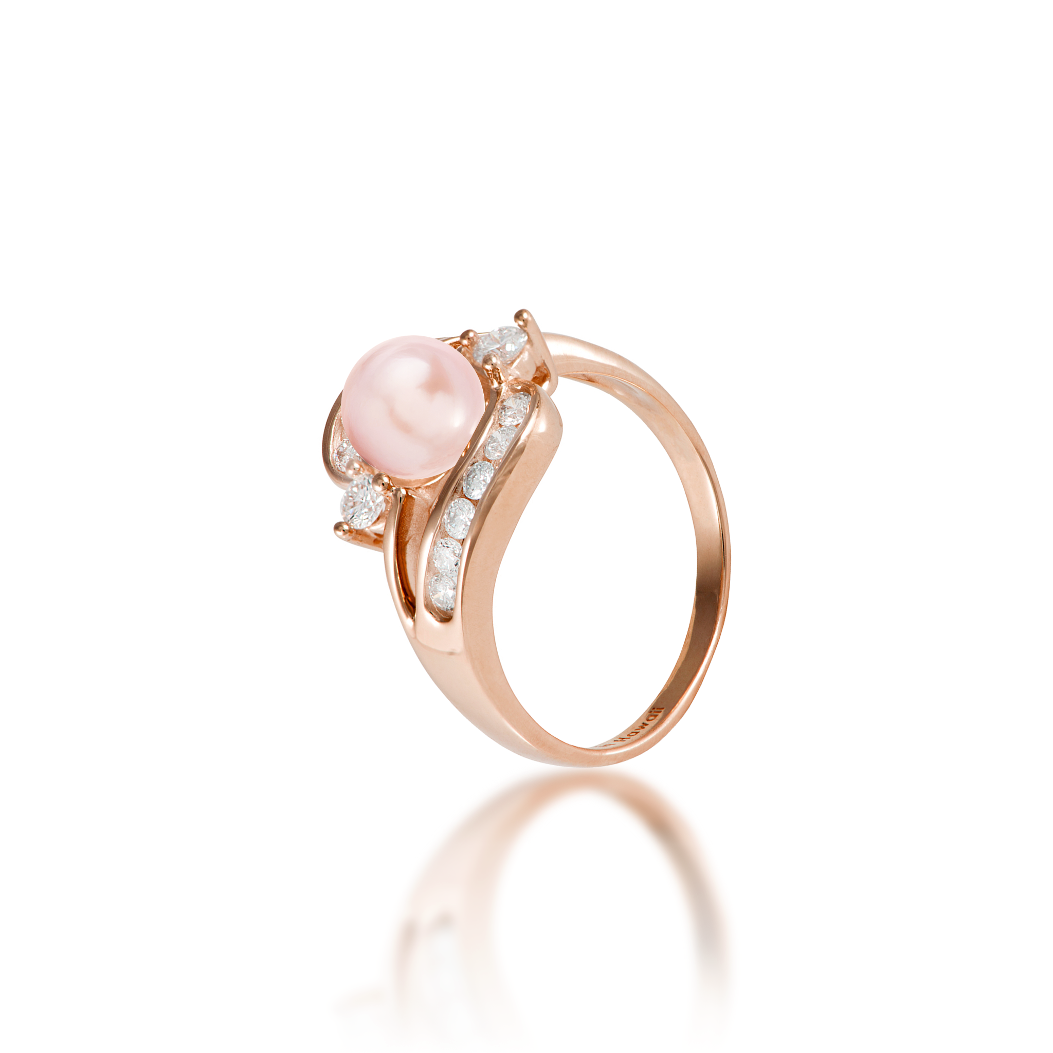 Pick A Pearl Ring in Rose Gold with Diamonds