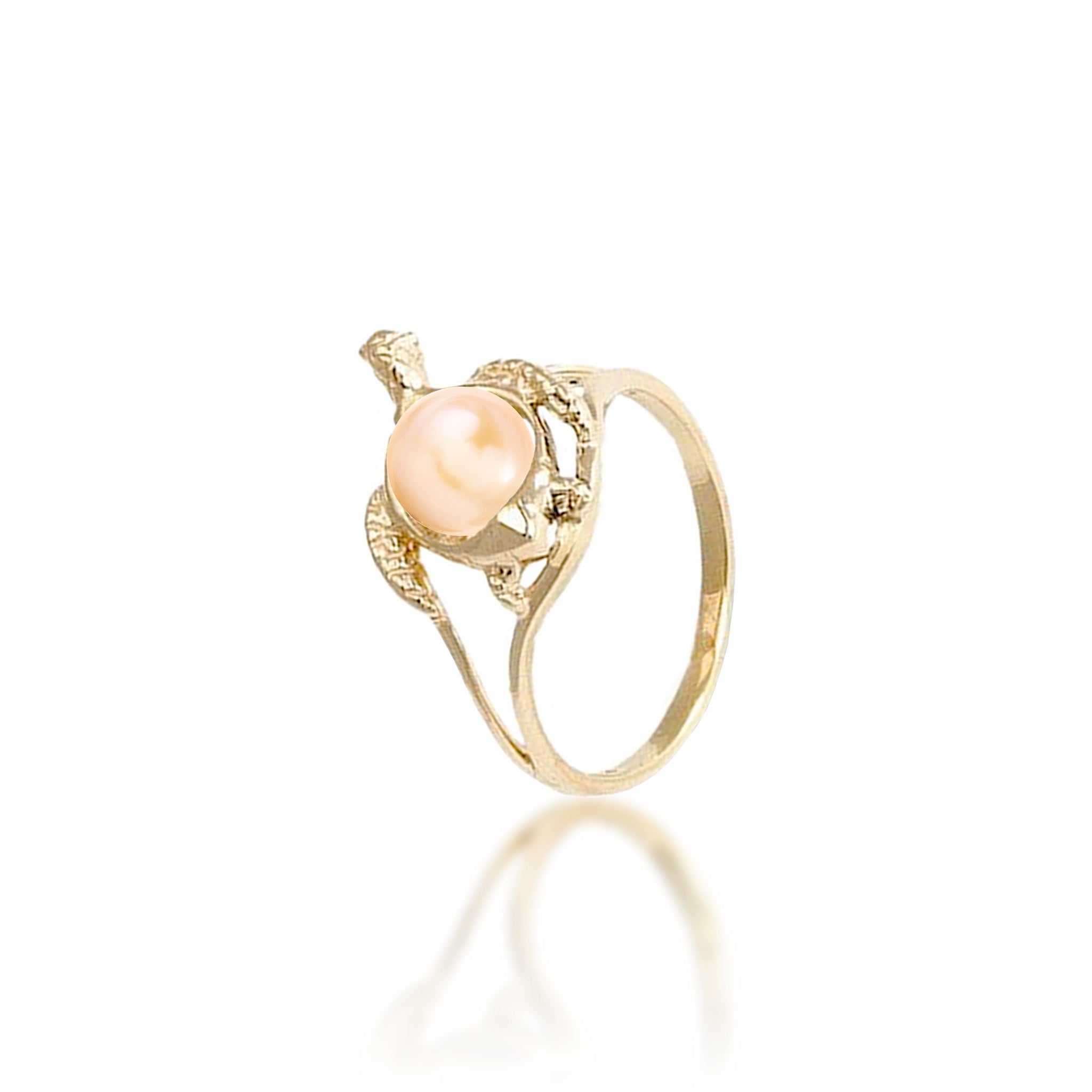 Pick A Pearl Honu (Turtle) Ring in Gold - 14mm