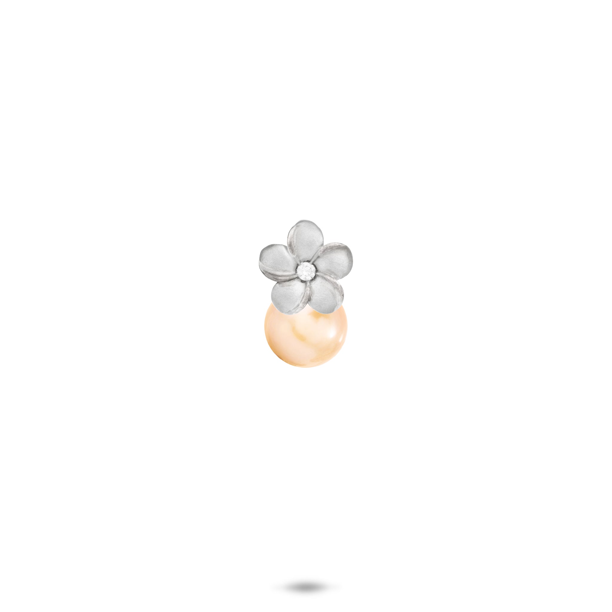 Pick A Pearl Plumeria Pendant in Sterling Silver - 8mm