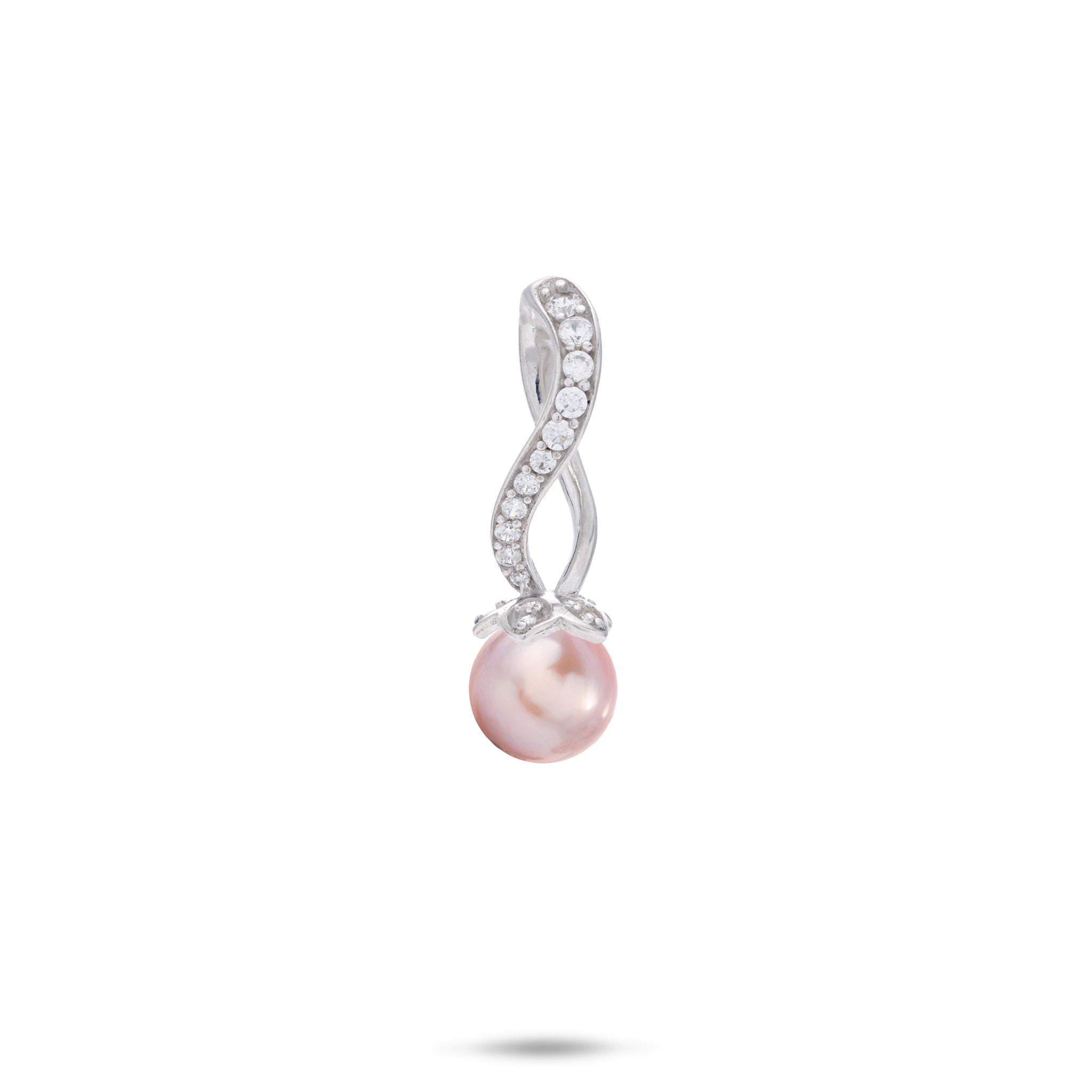 Pick A Pearl Pendant in Sterling Silver with Cubic Zirconia - 18mm