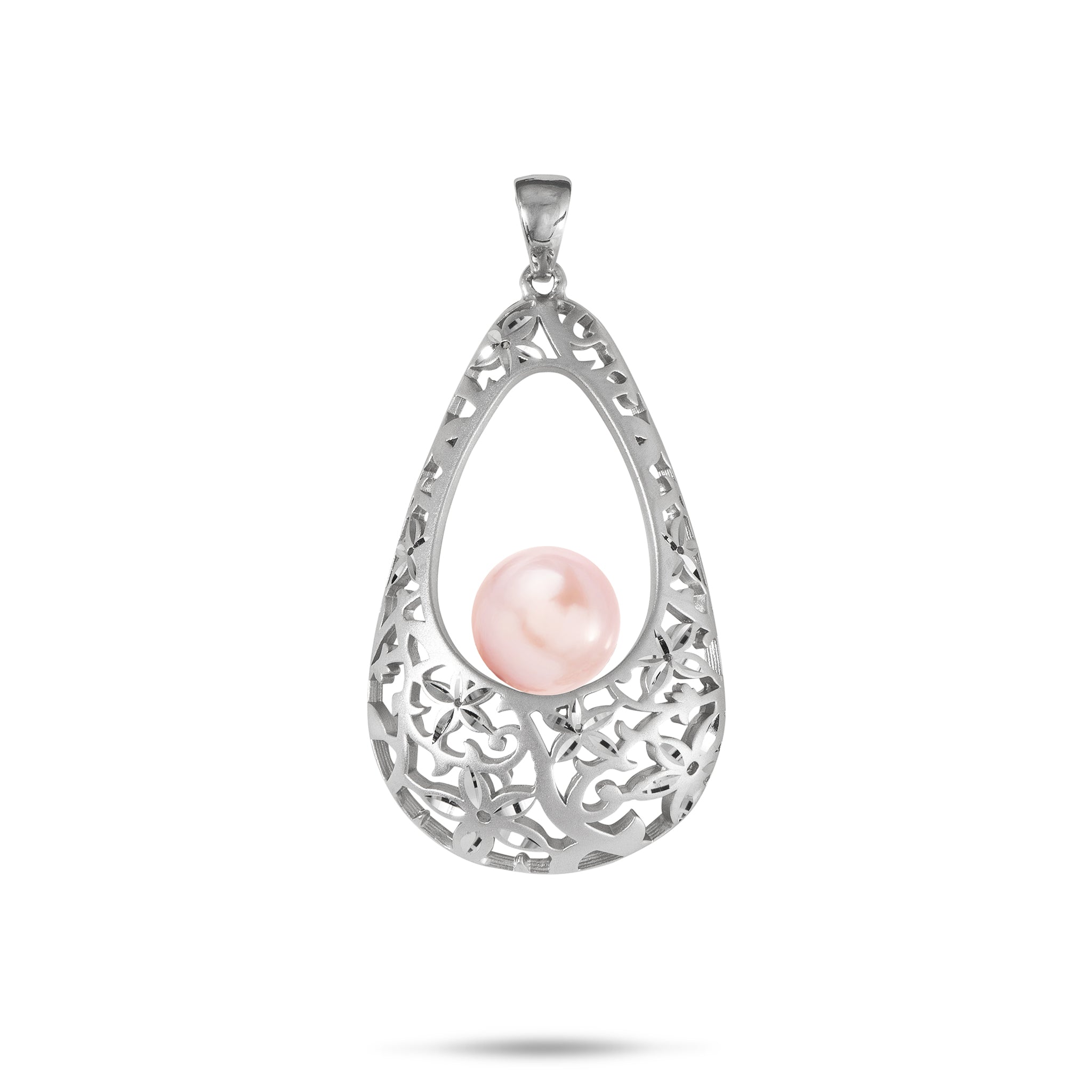 Pick A Pearl Floral Pendant in Sterling Silver - 33mm