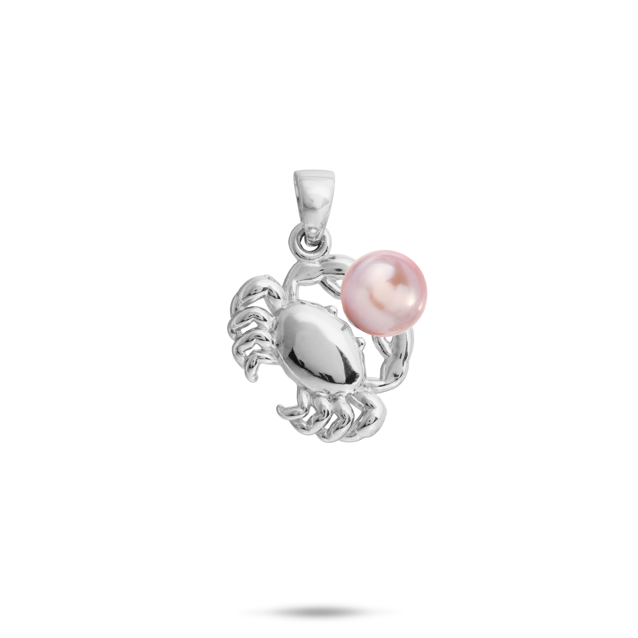 Pick A Pearl Crab Pendant in Sterling Silver - 15mm