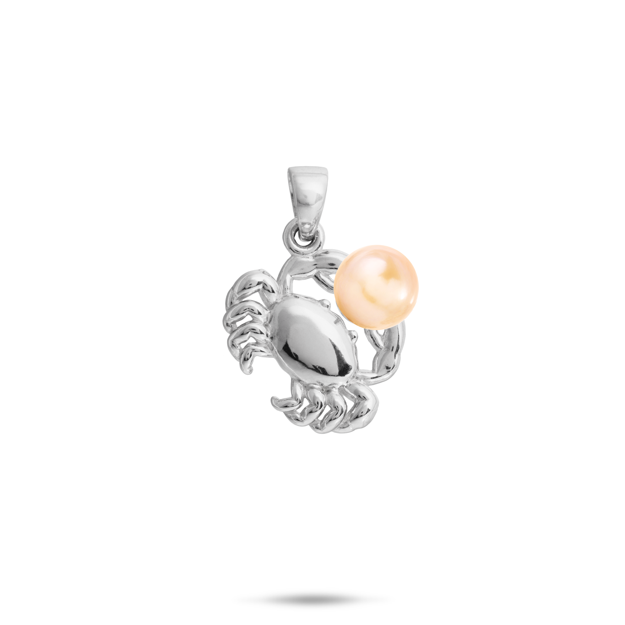 Pick A Pearl Crab Pendant in Sterling Silver - 15mm