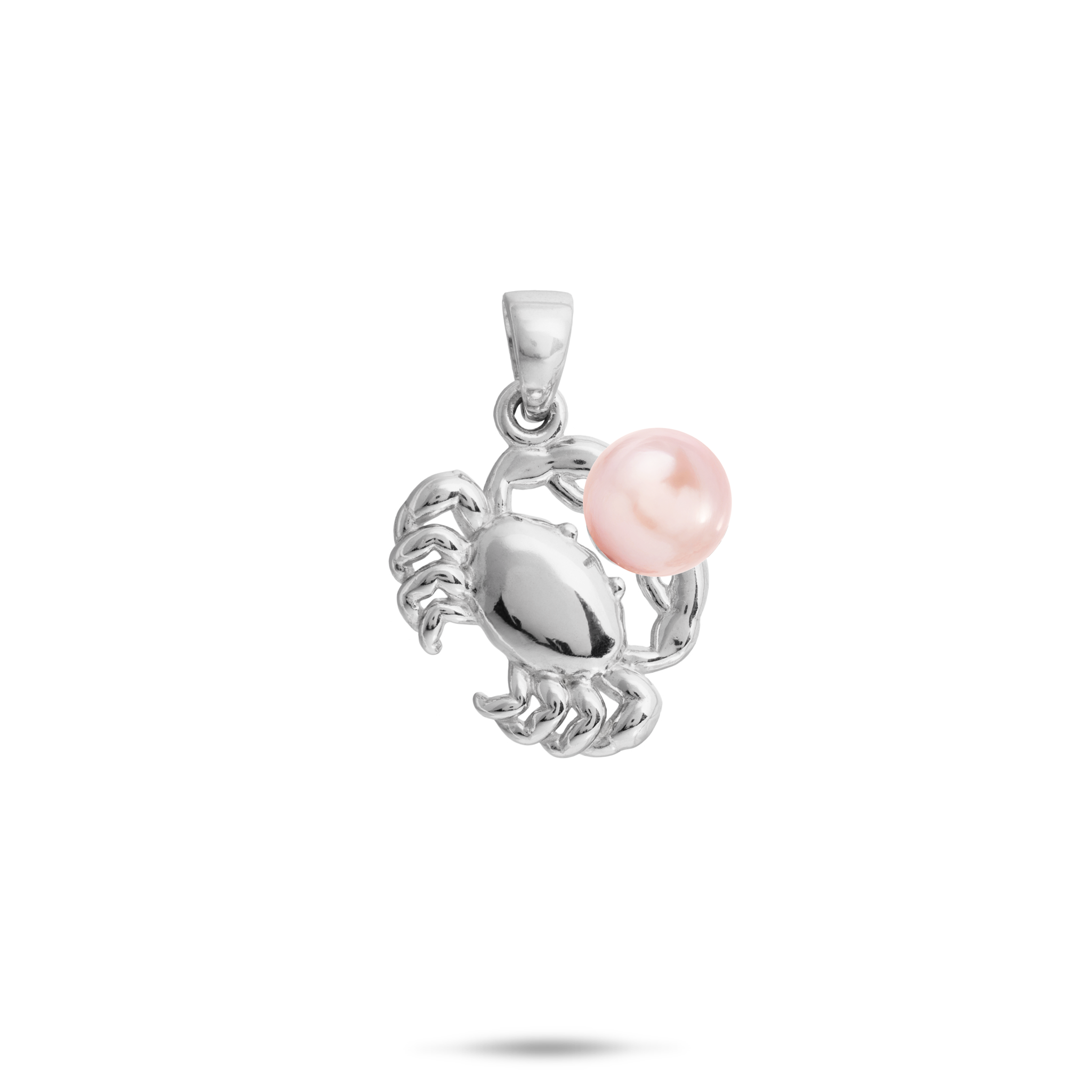 Pick A Pearl Crab Pendant in Sterling Silver - 15mm