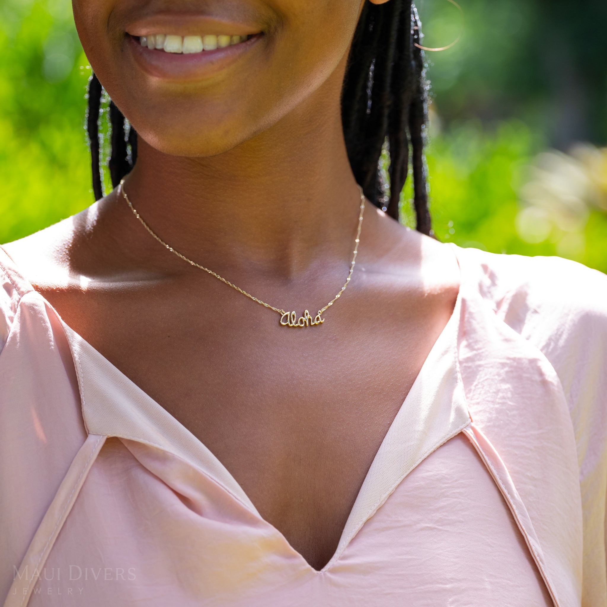 16 ""ゴールドのアロハネックレス