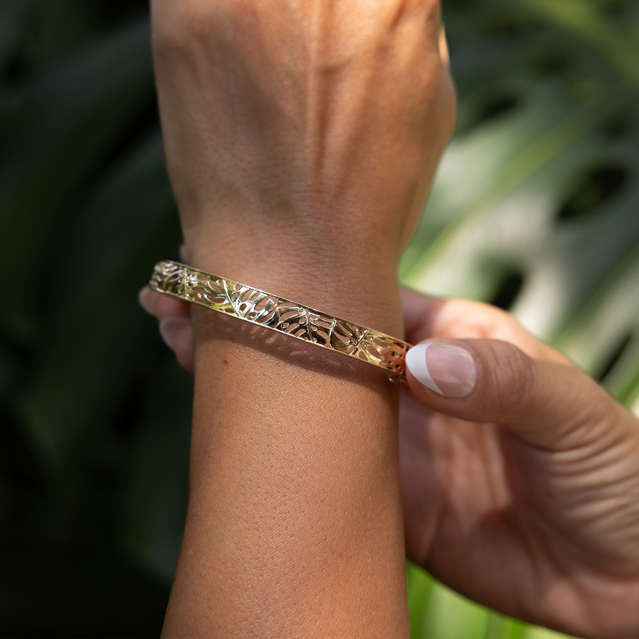 金の怪物ブレスレット-8mm-サイズ7.5 "