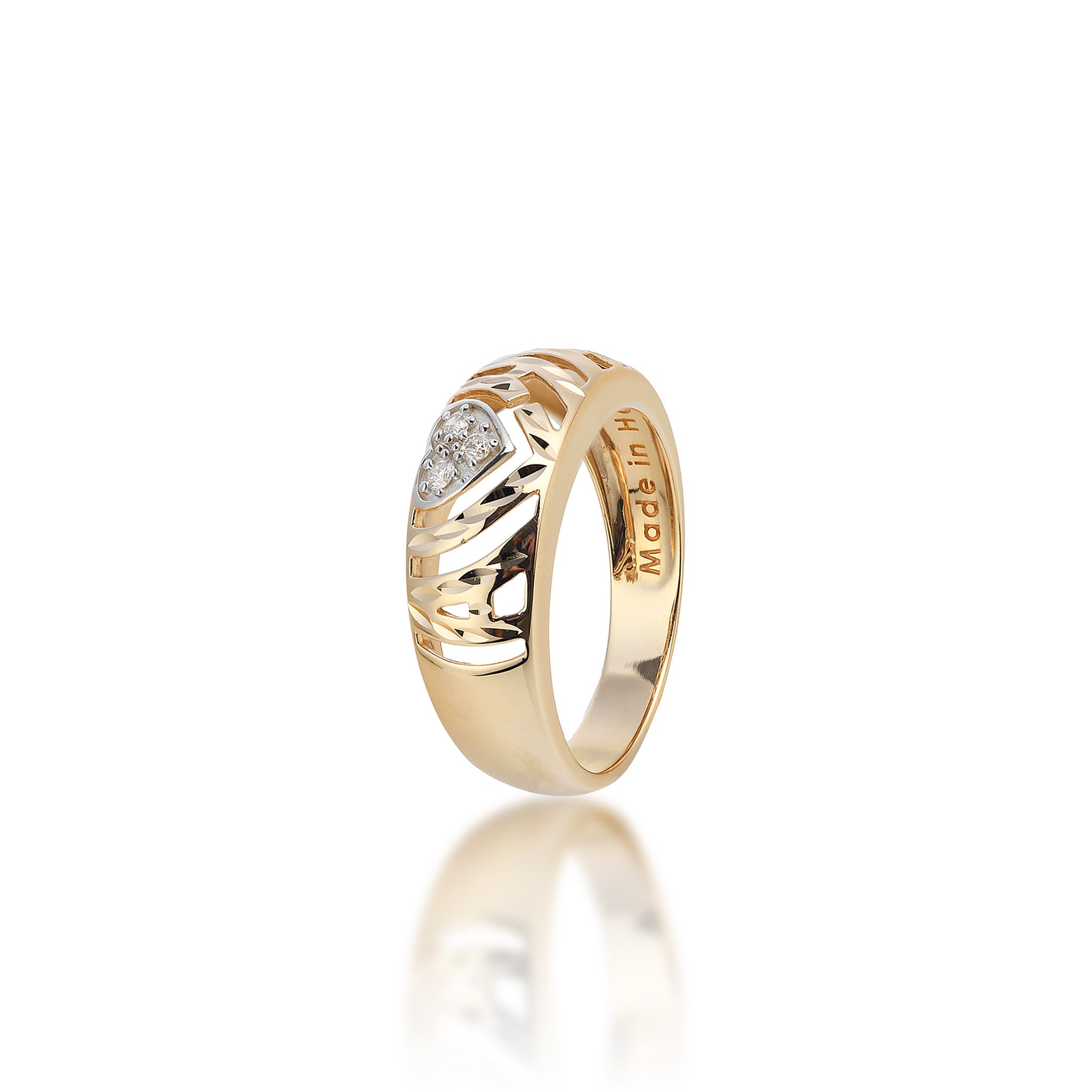 Aloha Heart Ring in Gold with Diamonds - 8mm