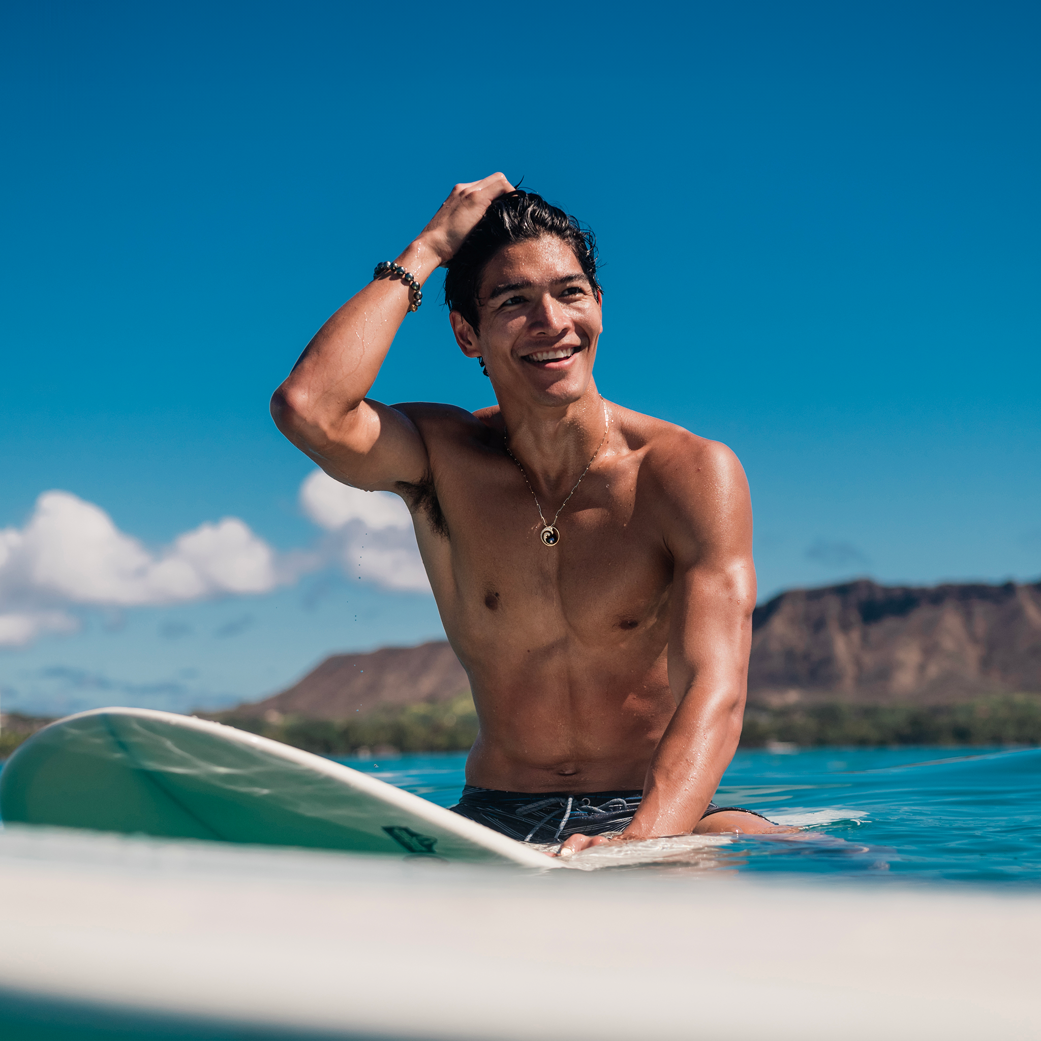 ナルタヒチアンブラックパールペンダントダイヤモンド - 24mm